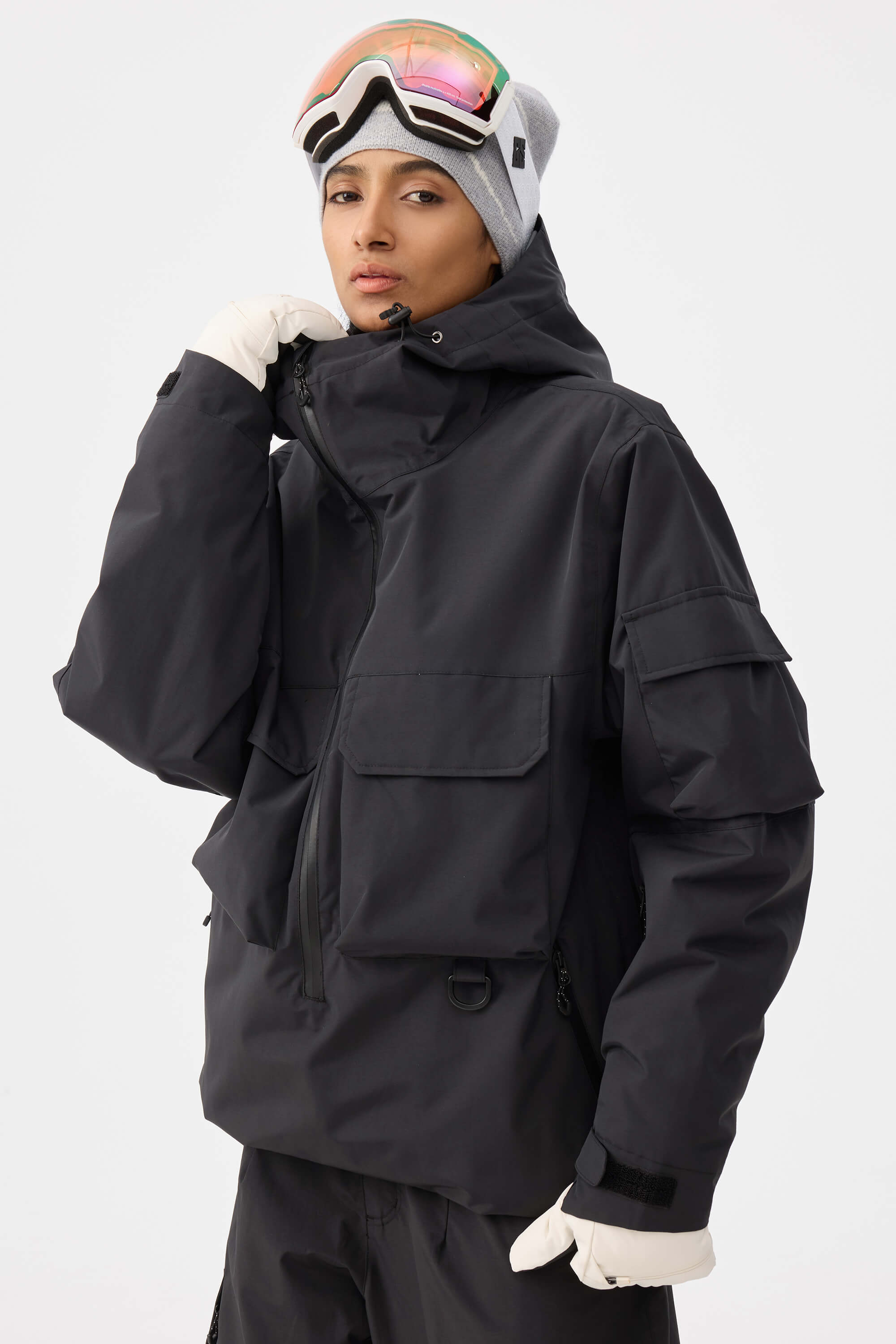 Techwear Half-Zip Insulated Anorak Snow Jacket – Unisex | Gsou Snow