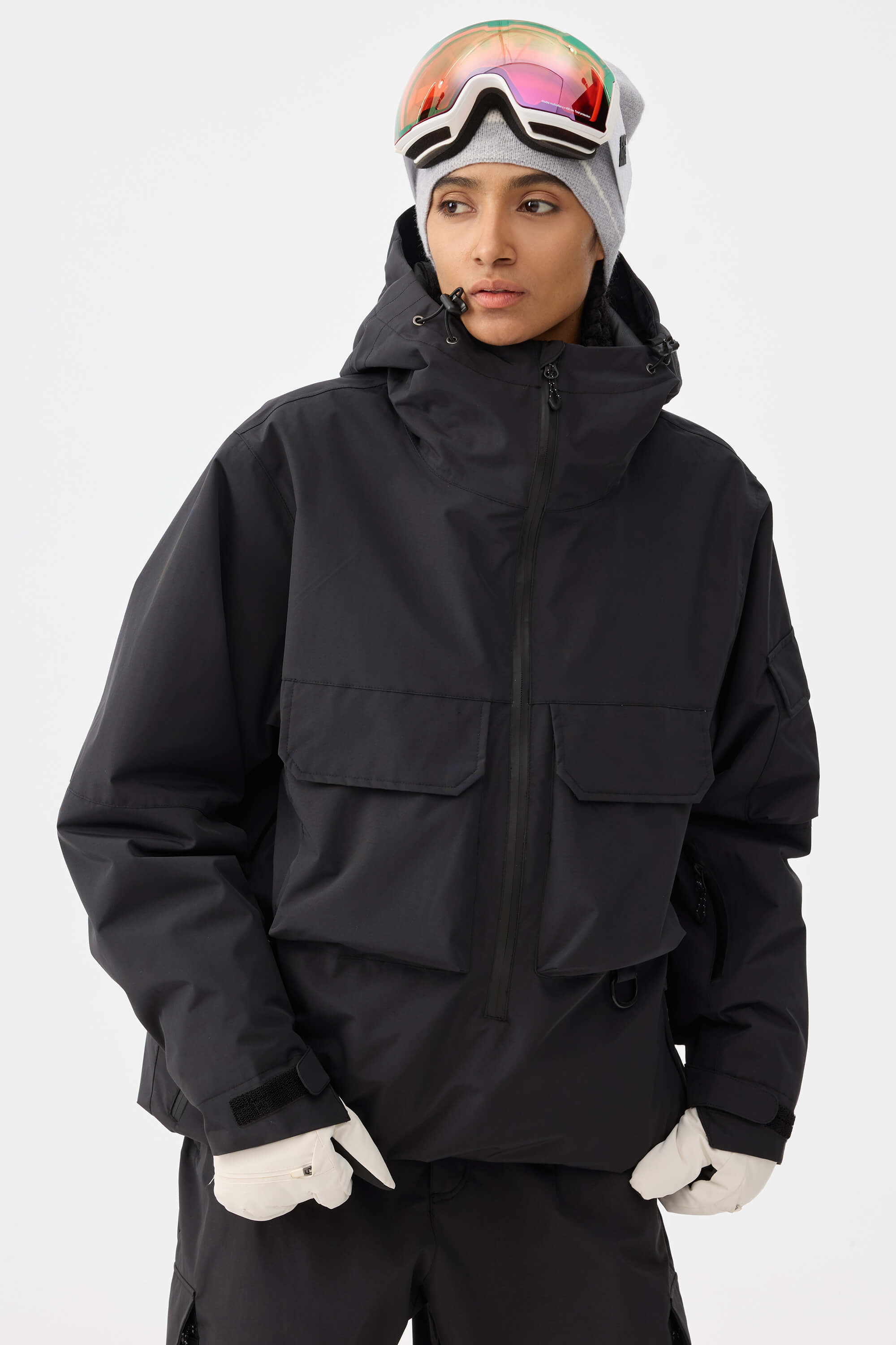 Techwear Half-Zip Insulated Anorak Snow Jacket – Unisex | Gsou Snow