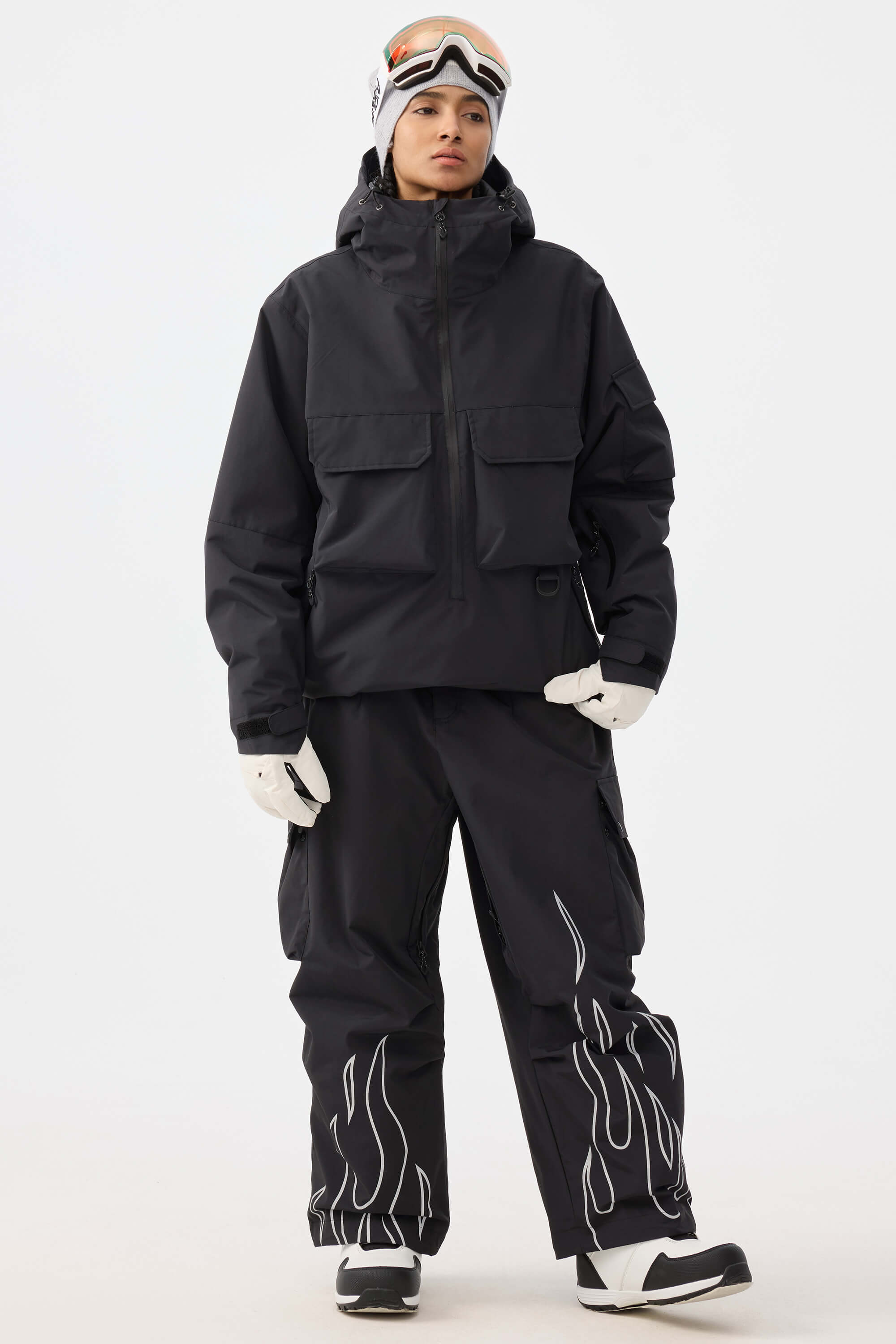 Techwear Half-Zip Insulated Anorak Snow Jacket – Unisex | Gsou Snow