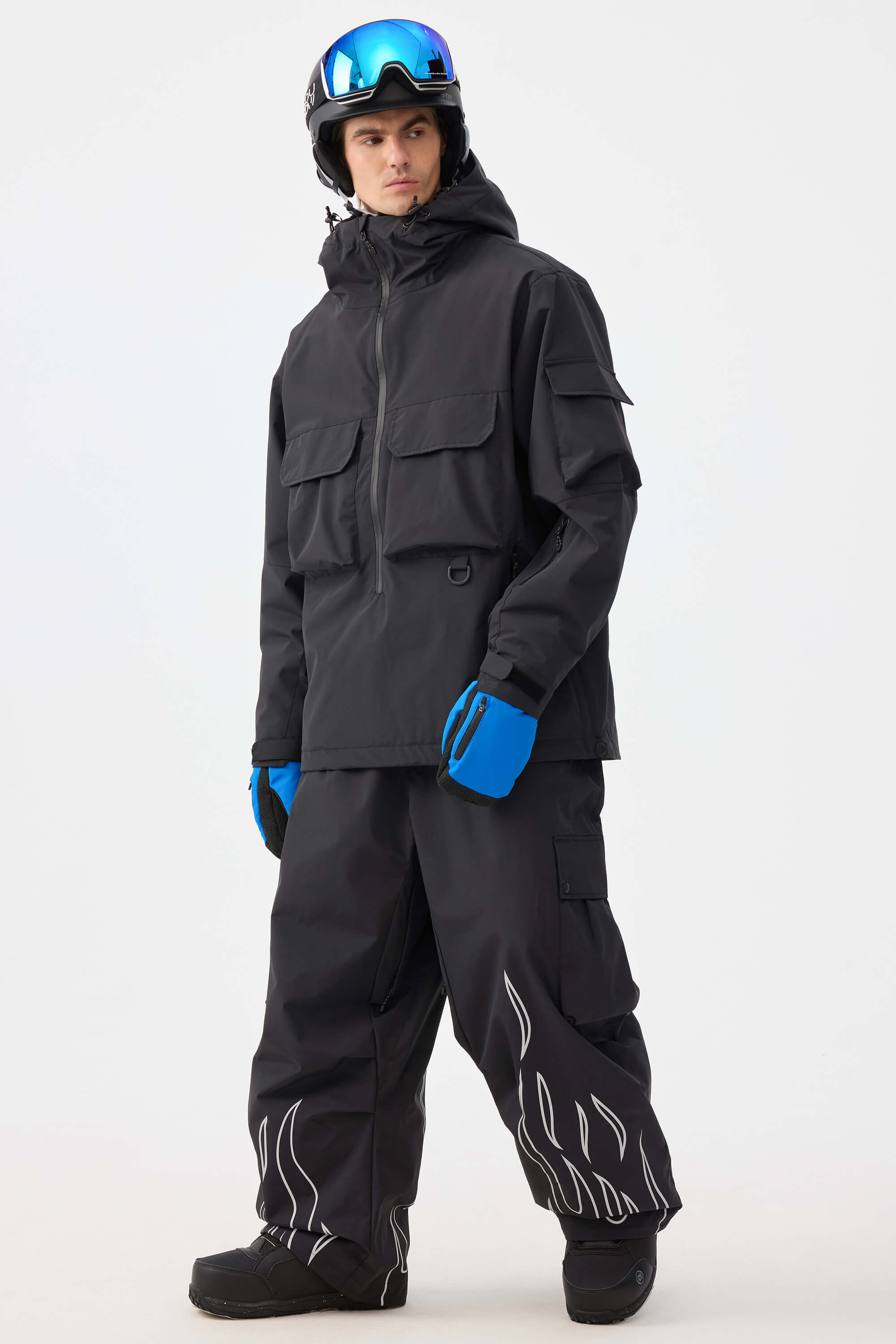 Techwear Half-Zip Insulated Anorak Snow Jacket – Unisex | Gsou Snow