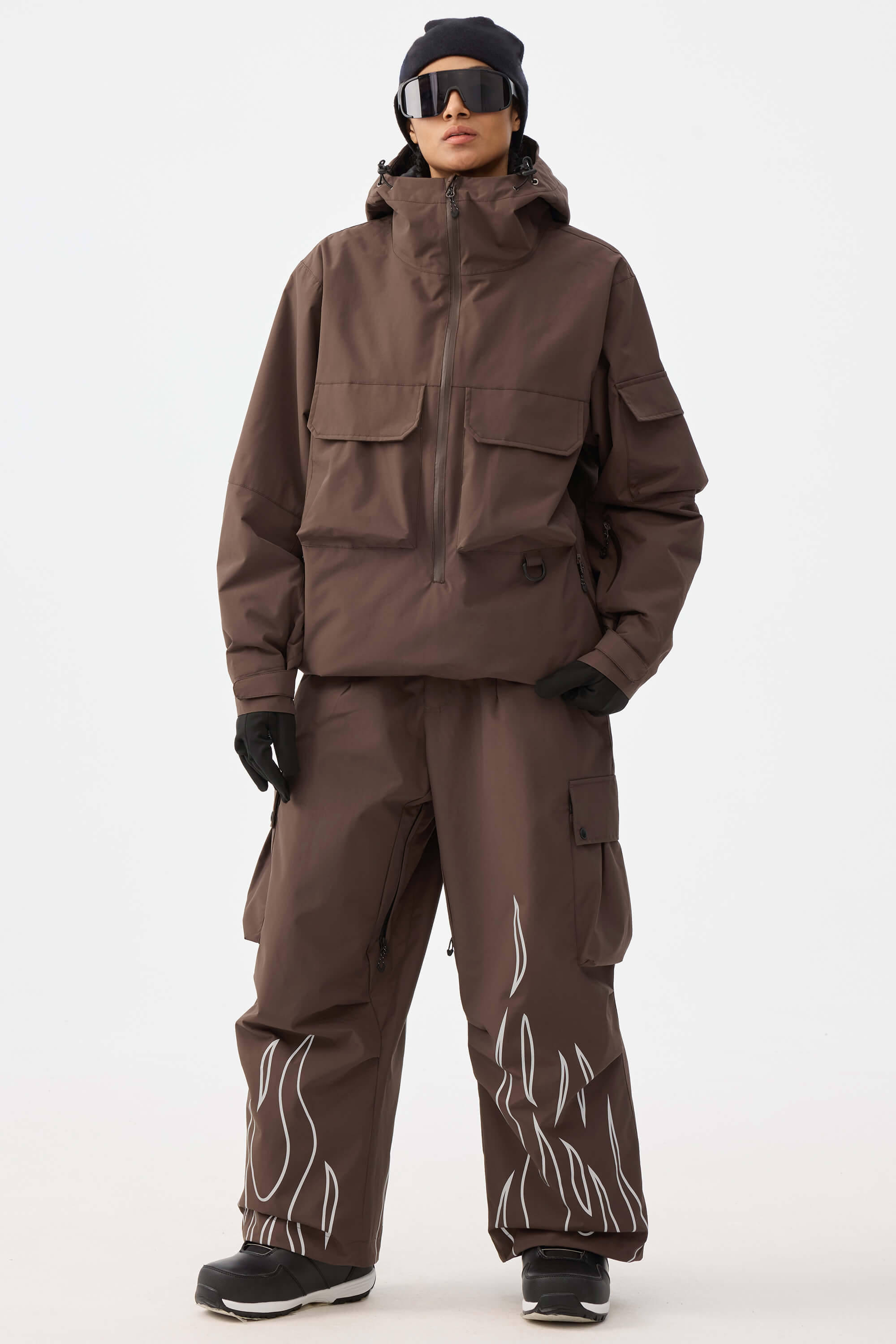 Techwear Half-Zip Insulated Anorak Snow Jacket – Unisex | Gsou Snow