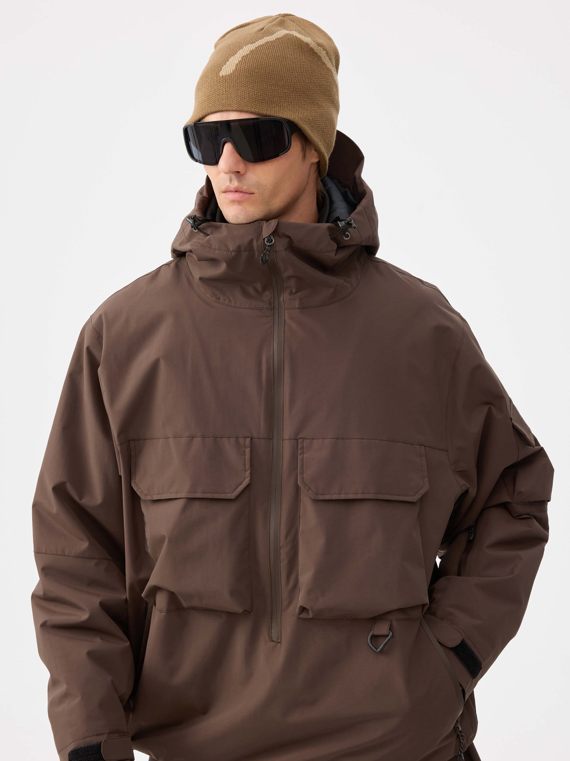 Techwear Half-Zip Insulated Anorak Snow Jacket – Unisex | Gsou Snow