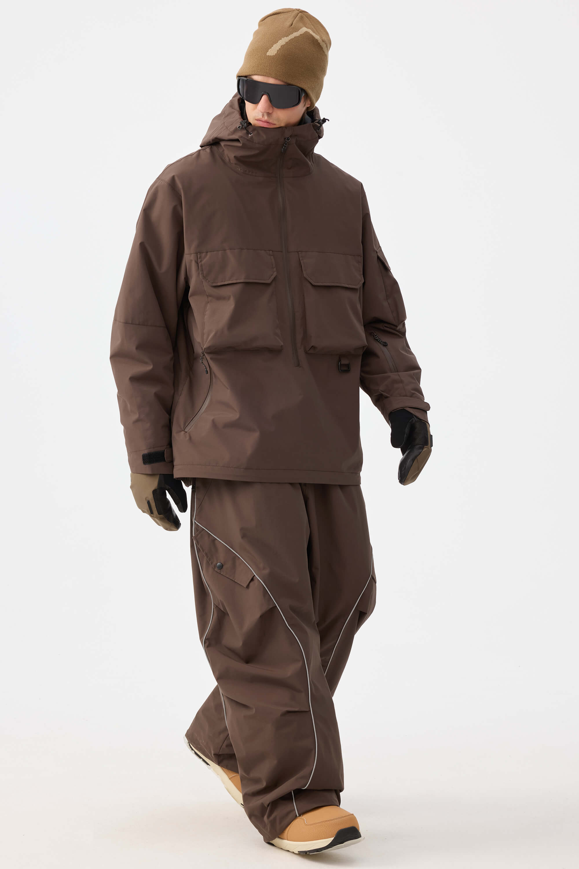 Techwear Half-Zip Insulated Anorak Snow Jacket – Unisex | Gsou Snow