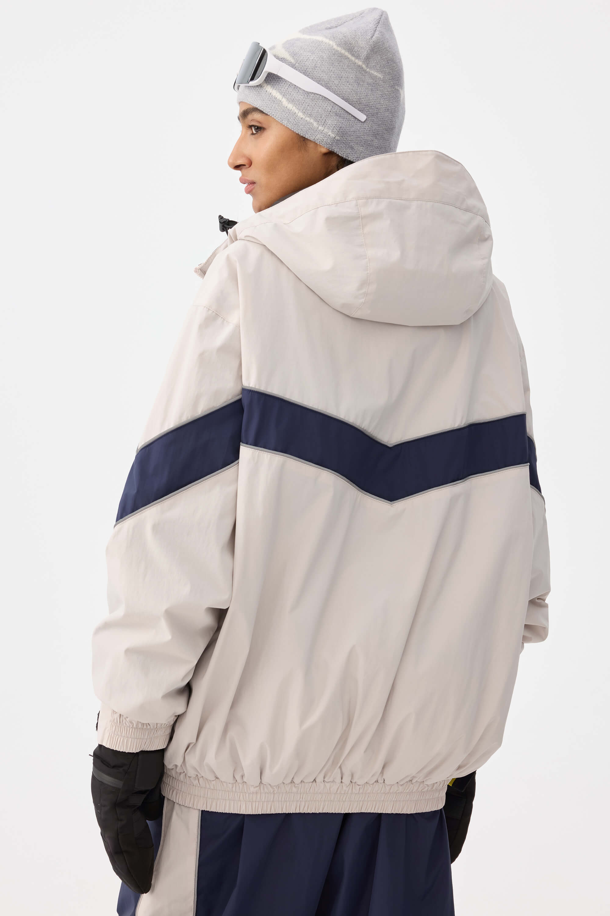 Retro Track Chevron Stripe Snow Jacket – Unisex | Gsou Snow