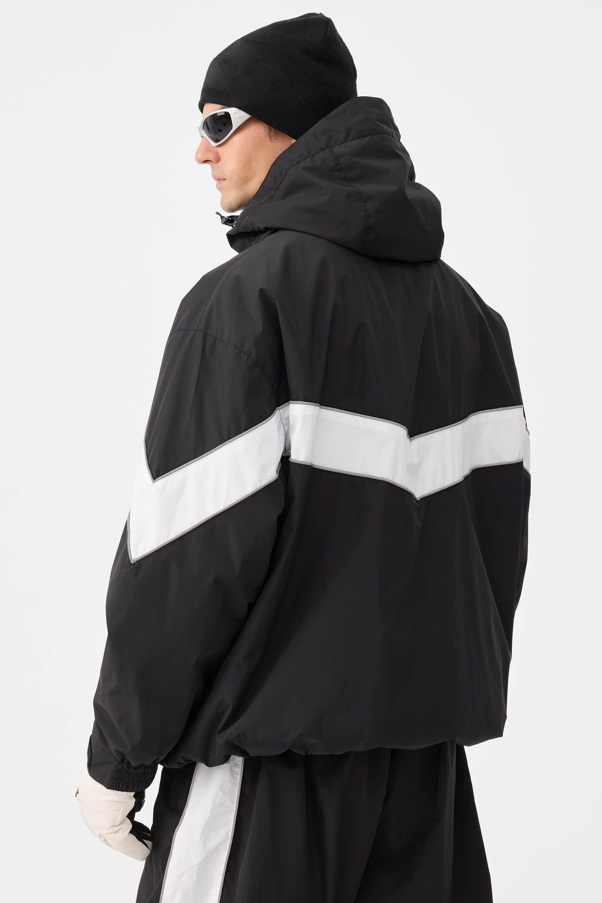 Retro Track Chevron Stripe Snow Jacket – Unisex | Gsou Snow
