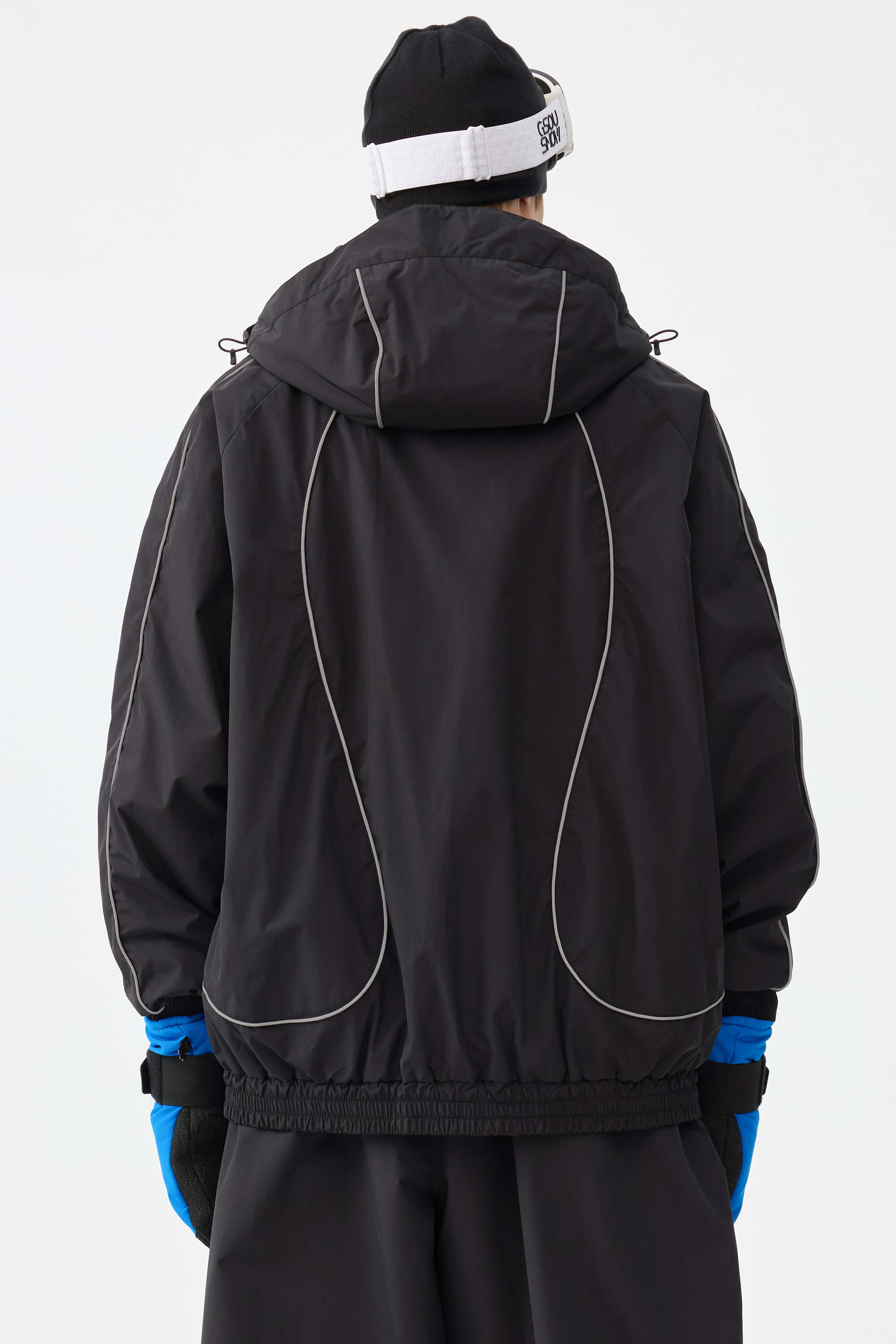 Retro Track Reflective Piping Snow Jacket – Unisex | Gsou Snow