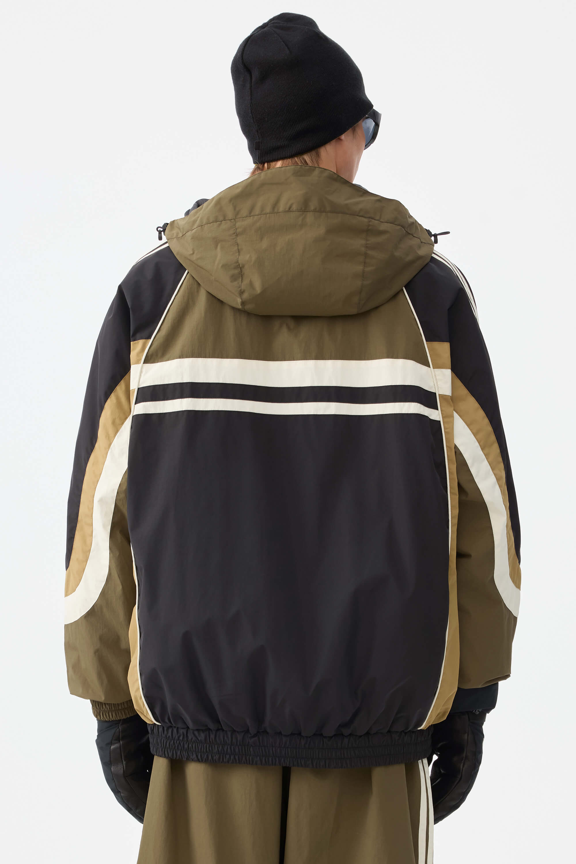 Retro Sporty Stripes Trim Colorblock Snow Jacket – Unisex | Gsou Snow