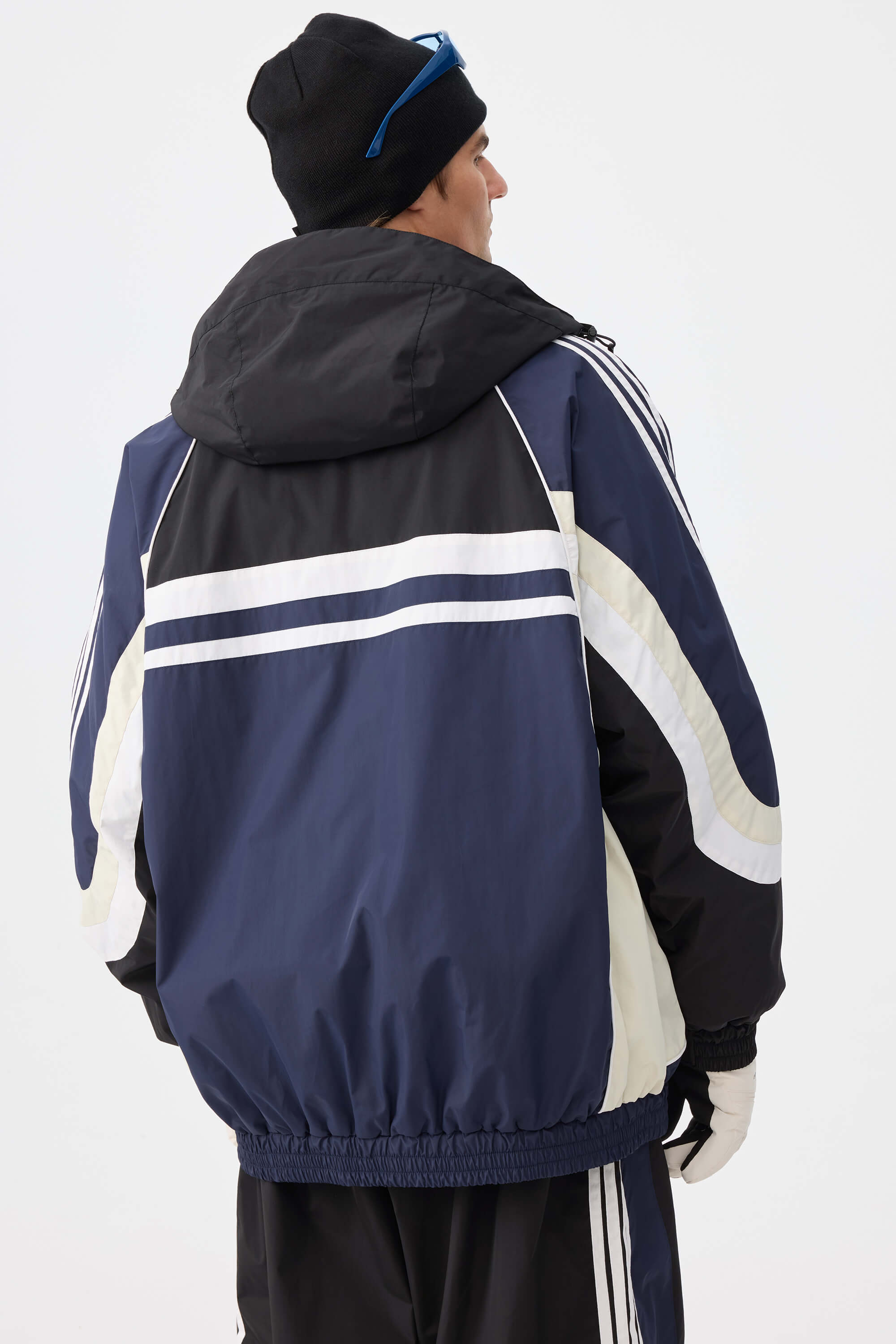 Retro Sporty Stripes Trim Colorblock Snow Jacket – Unisex | Gsou Snow