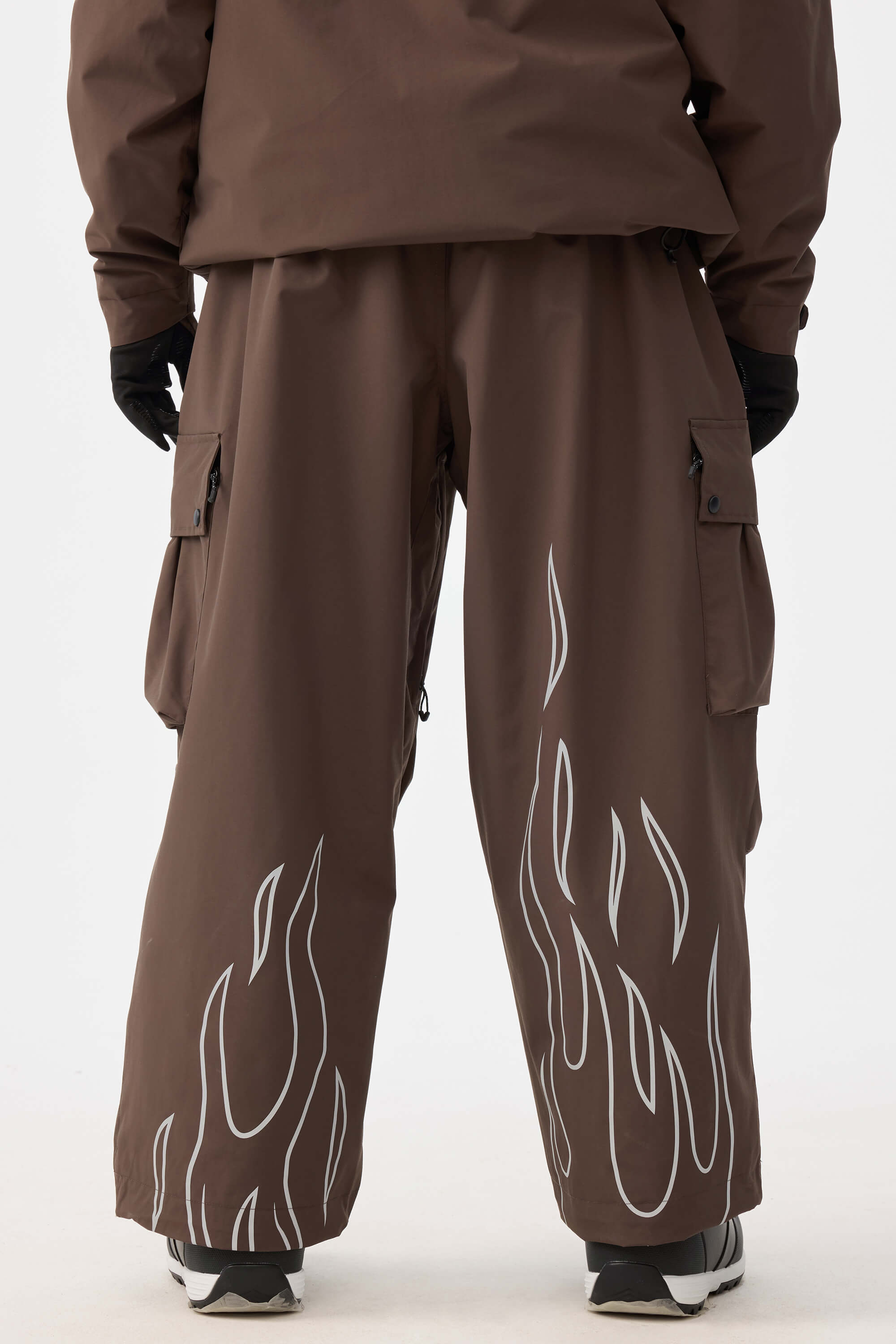 Reflective Flame Baggy Utility Snow Pants – Unisex | Gsou Snow