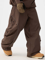 Retro Track Reflective Piping Baggy Snow Pants – Unisex | Gsou Snow