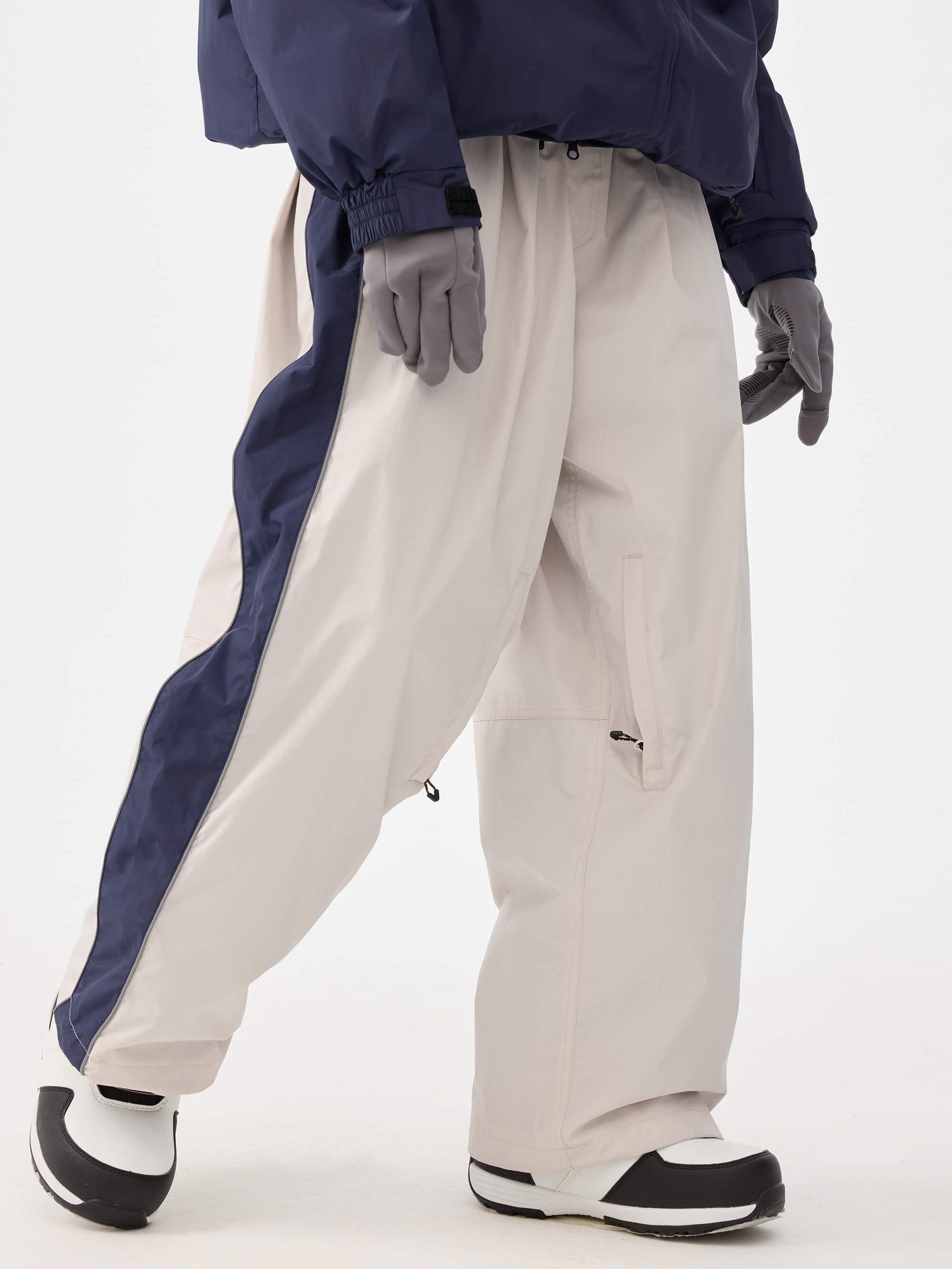 Retro Track Side Stripe Baggy Snow Pants – Unisex | Gsou Snow