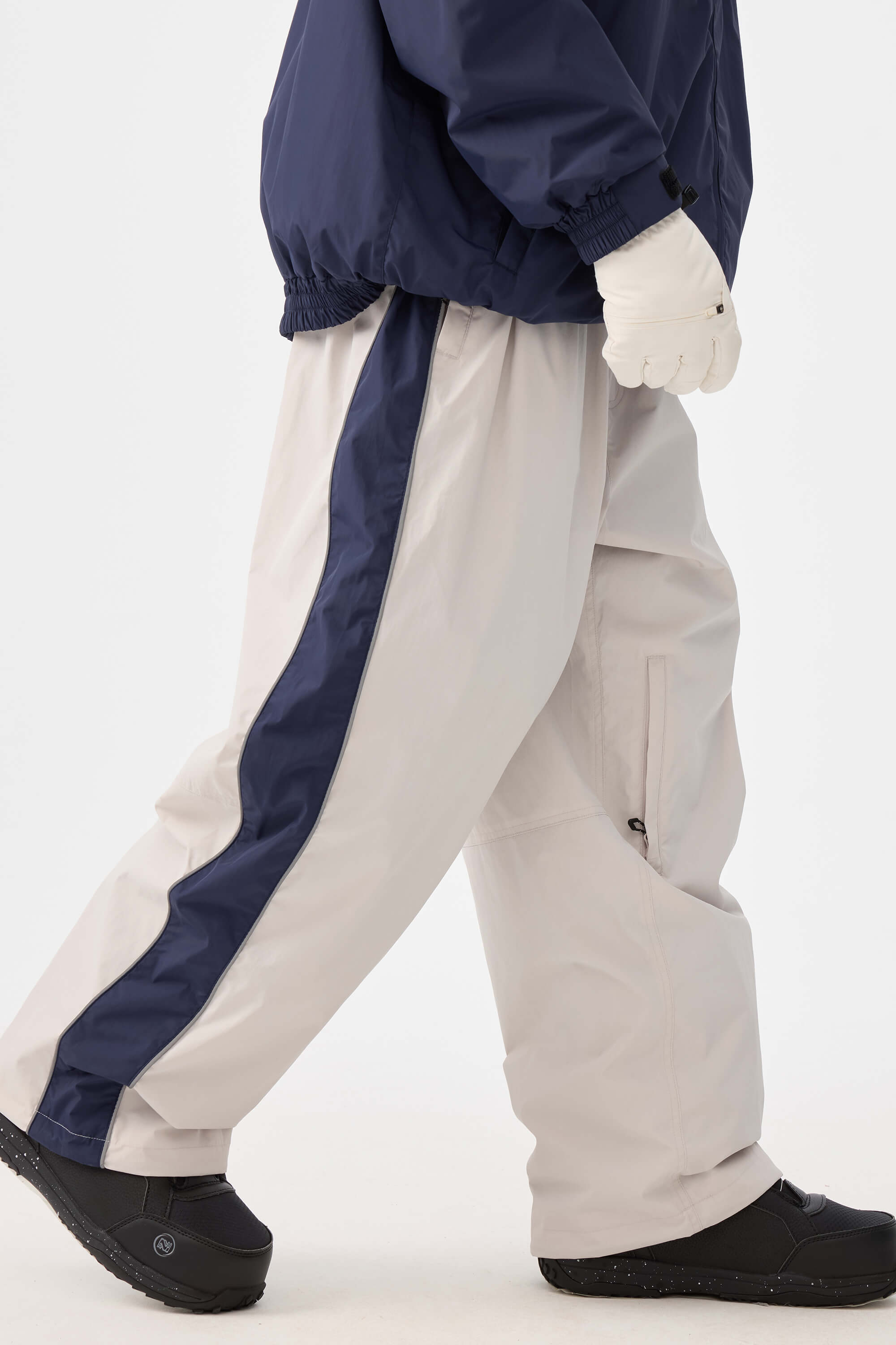 Retro Track Side Stripe Baggy Snow Pants – Unisex | Gsou Snow
