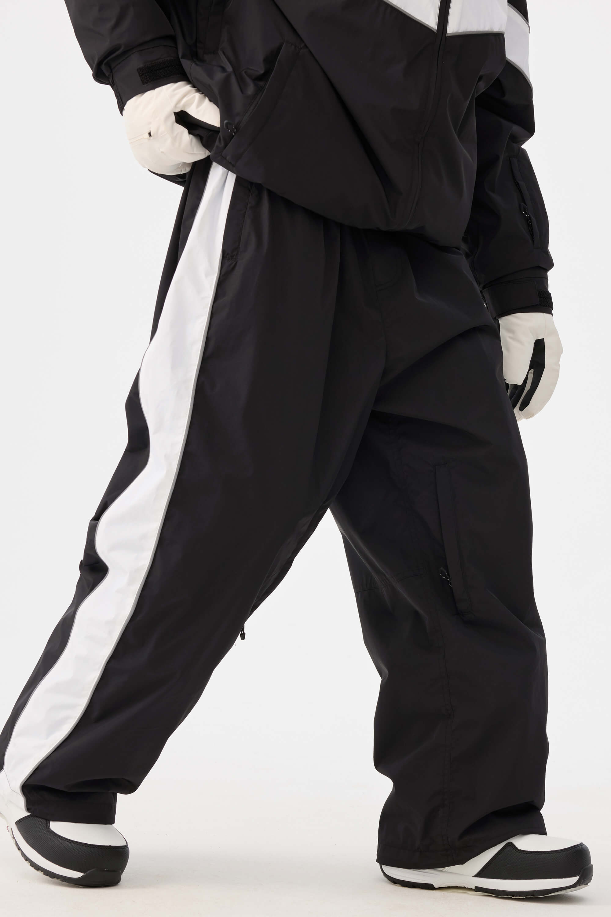 Retro Track Side Stripe Baggy Snow Pants – Unisex | Gsou Snow
