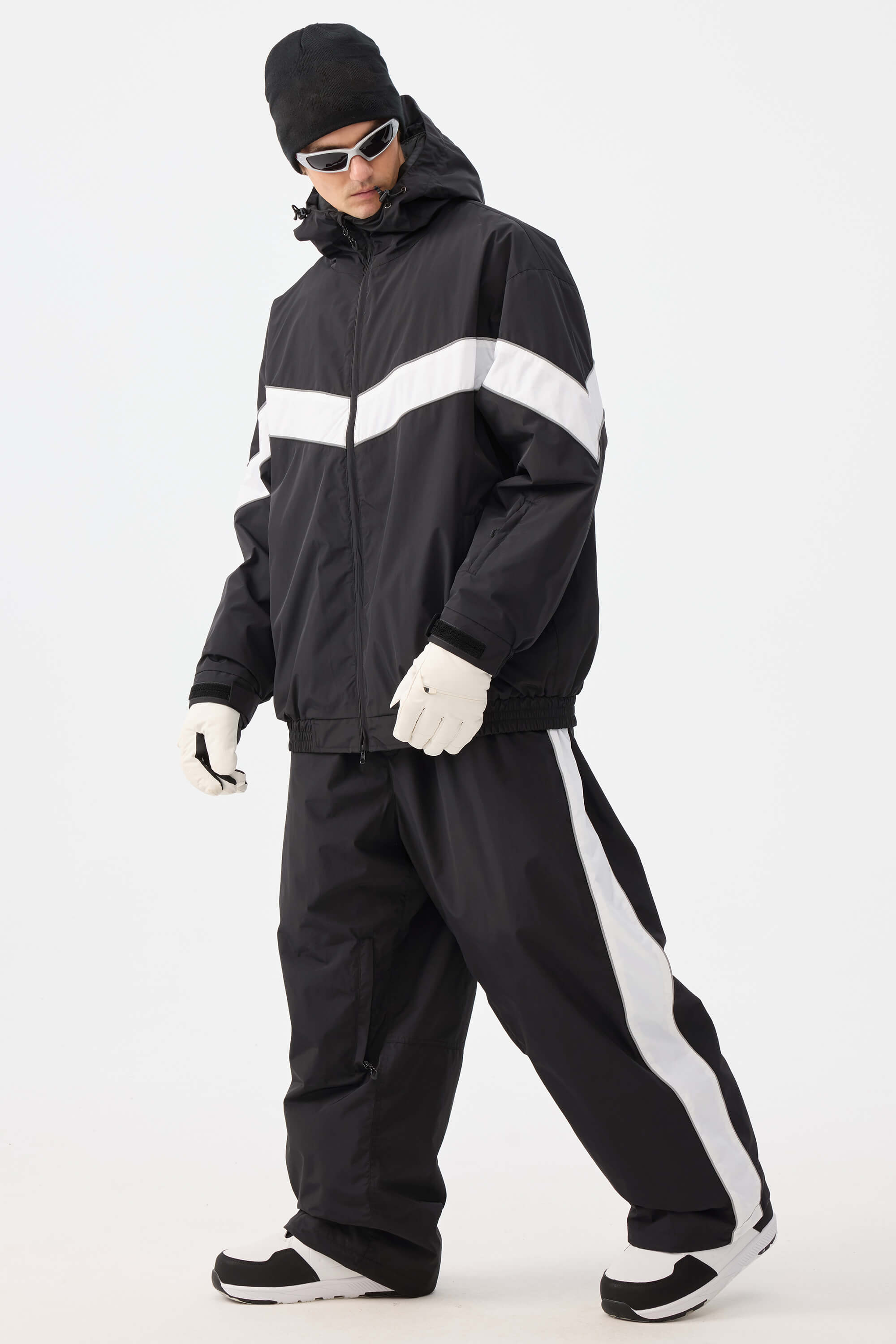 Retro Track Side Stripe Baggy Snow Pants – Unisex | Gsou Snow