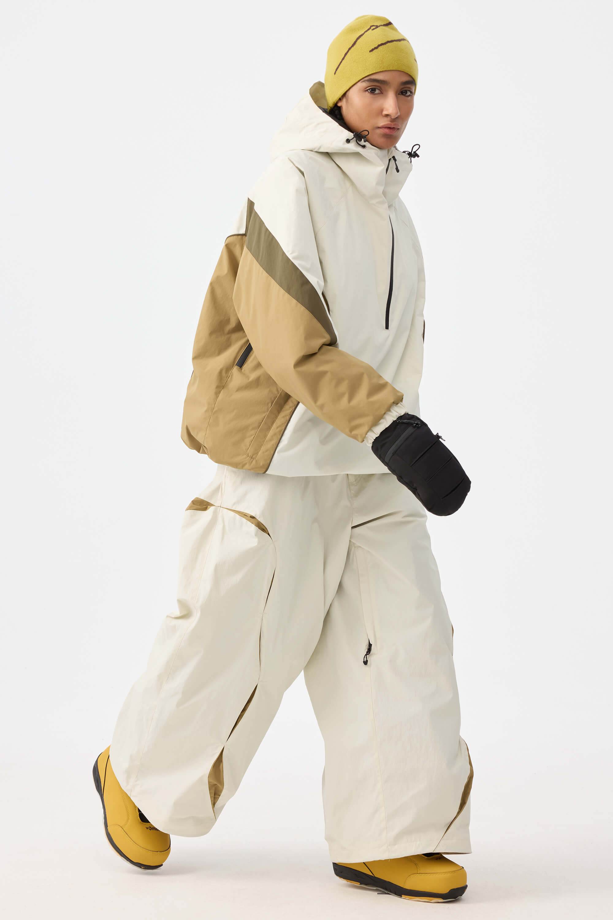 Retro Urban Paneled Construction Baggy Snow Pants – Unisex | Gsou Snow