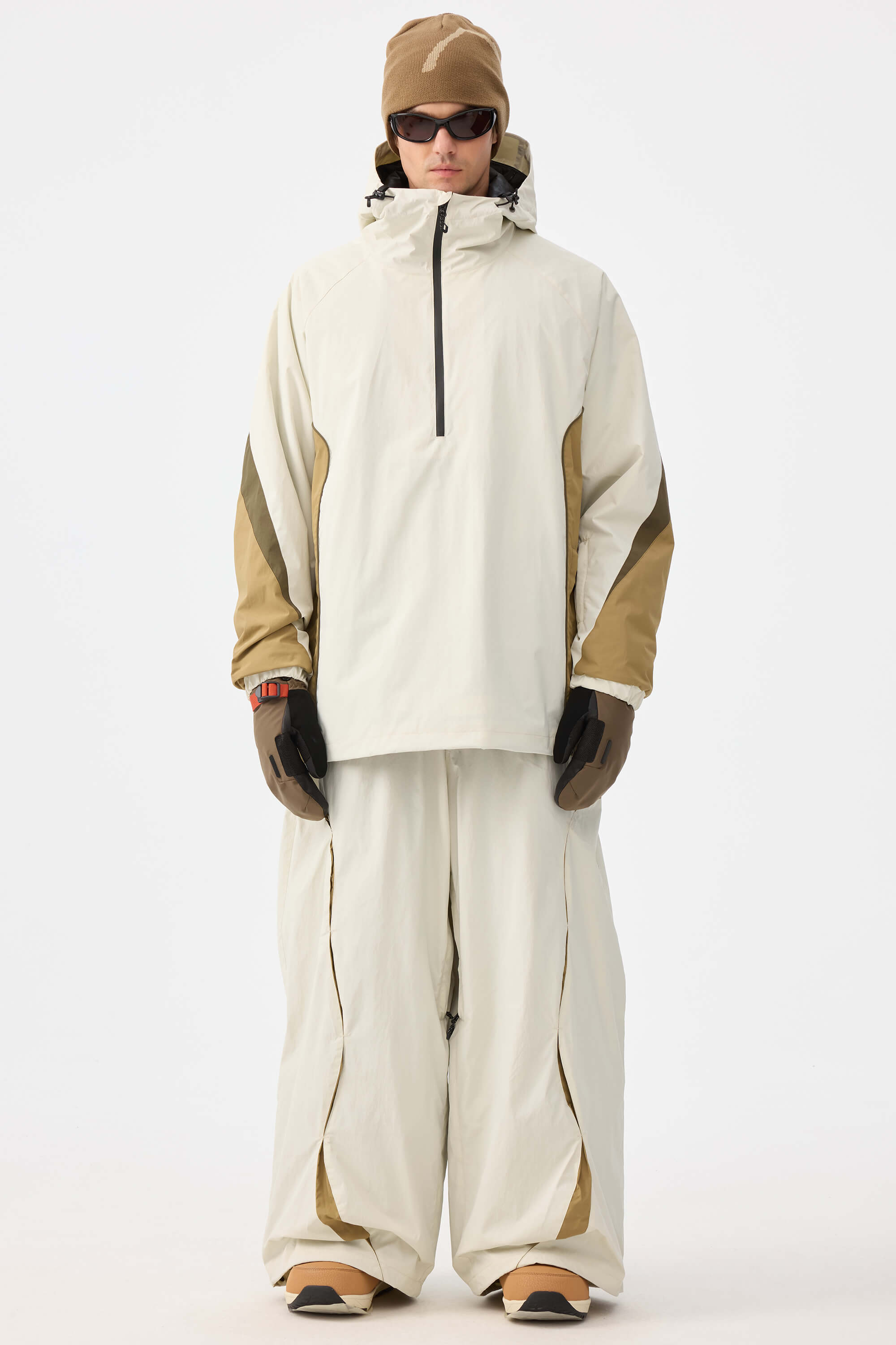 Retro Urban Paneled Construction Baggy Snow Pants – Unisex | Gsou Snow