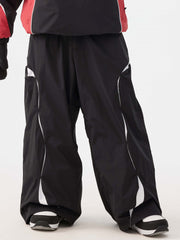 Retro Urban Paneled Construction Baggy Snow Pants – Unisex | Gsou Snow