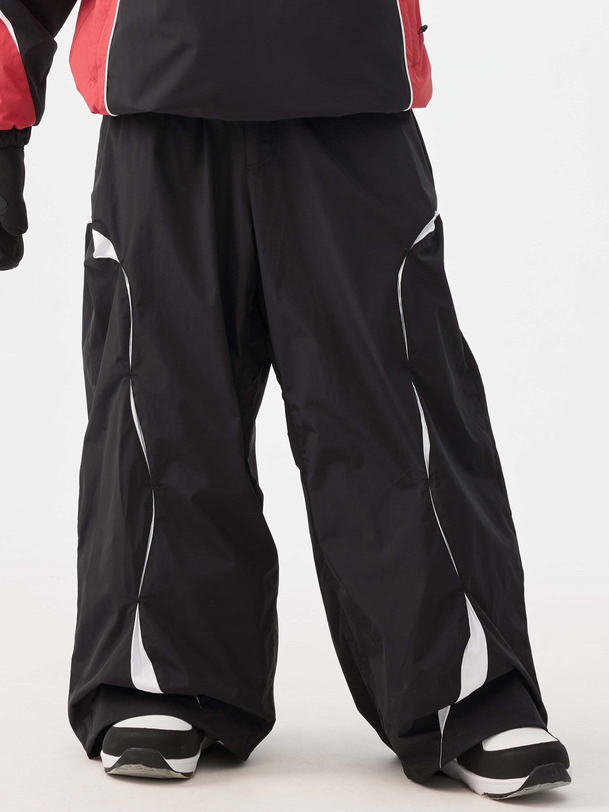Retro Urban Paneled Construction Baggy Snow Pants – Unisex | Gsou Snow