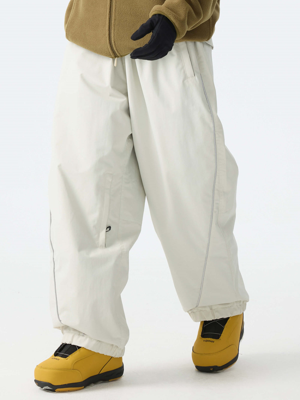 Baggy Reflective Piping Drawstring Snow Pants – Unisex | Gsou Snow