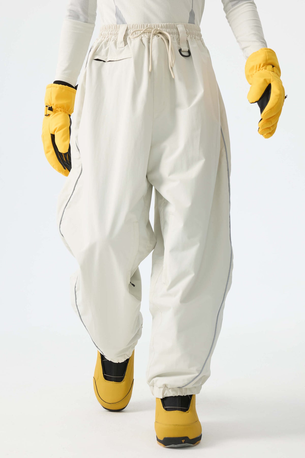 Baggy Reflective Piping Drawstring Snow Pants – Unisex | Gsou Snow