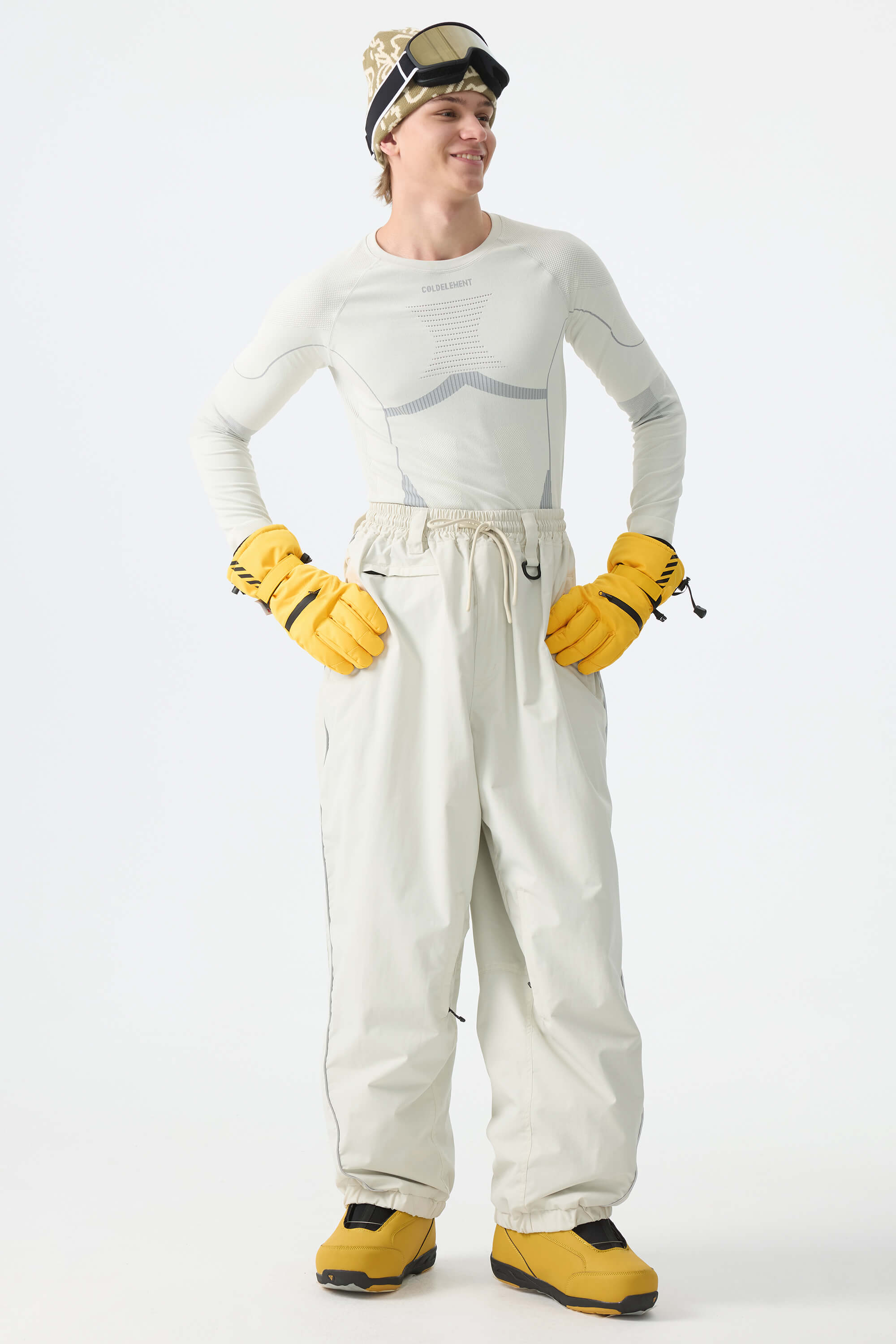 Baggy Reflective Piping Drawstring Snow Pants – Unisex | Gsou Snow
