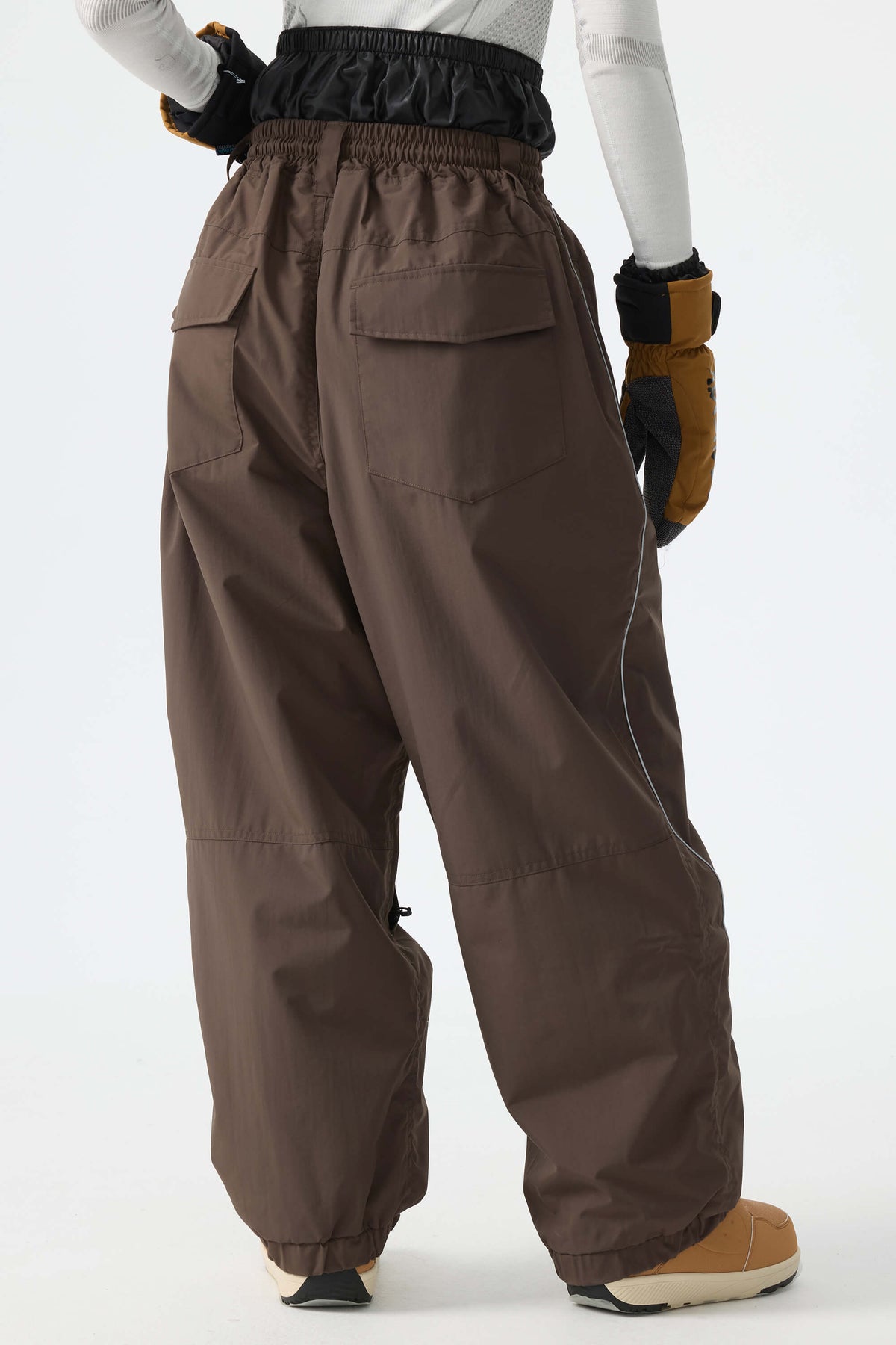 Baggy Reflective Piping Drawstring Snow Pants – Unisex | Gsou Snow