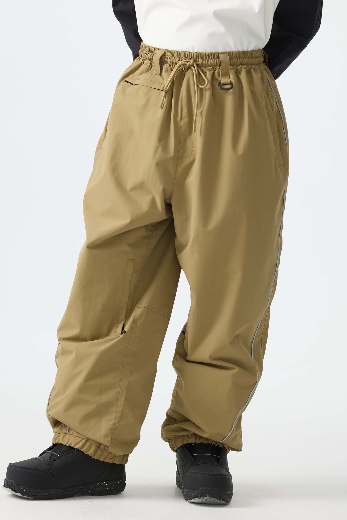 Baggy Reflective Piping Drawstring Snow Pants – Unisex | Gsou Snow