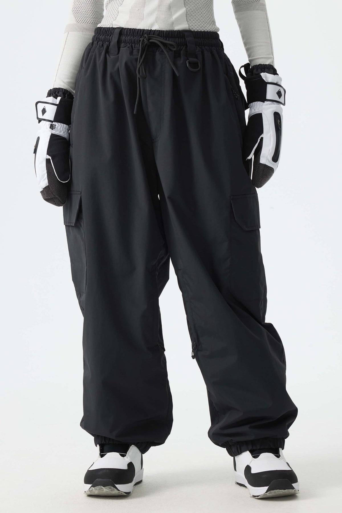 Sleek Sport Utility Hidden Cargo Pockets Baggy Snow Pants – Unisex | Gsou Snow