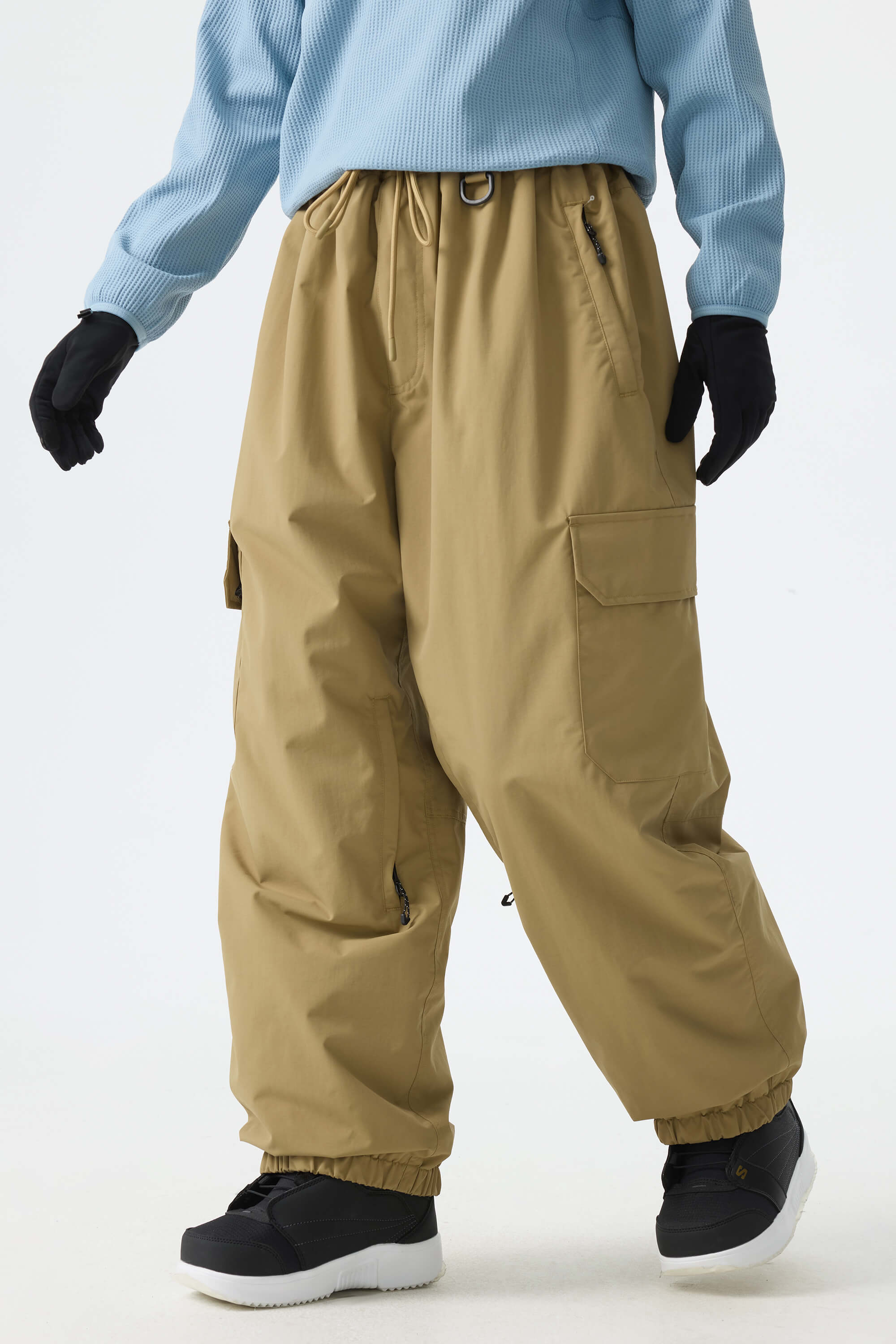 Sleek Sport Utility Hidden Cargo Pockets Baggy Snow Pants – Unisex | Gsou Snow