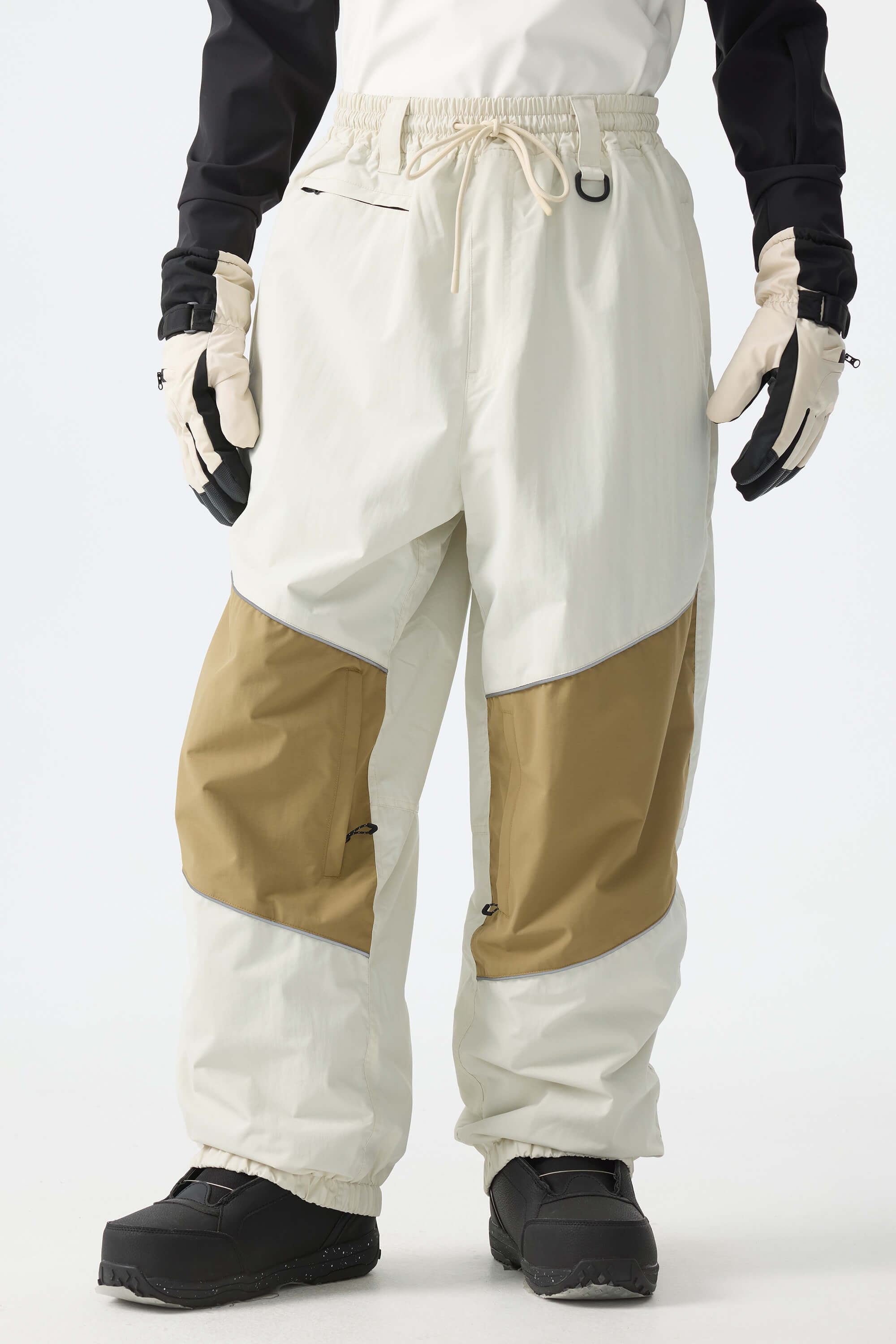 Color-Block Reflective Baggy Snow Pants – Unisex | Gsou Snow