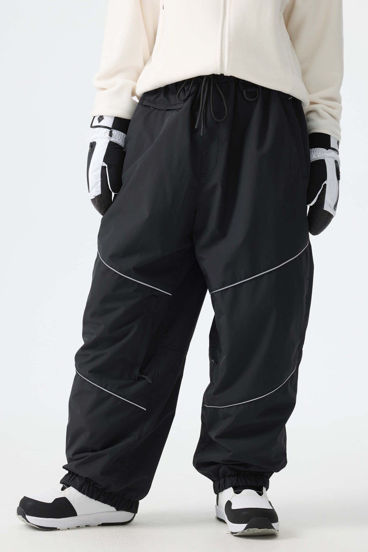 Color-Block Reflective Baggy Snow Pants – Unisex | Gsou Snow