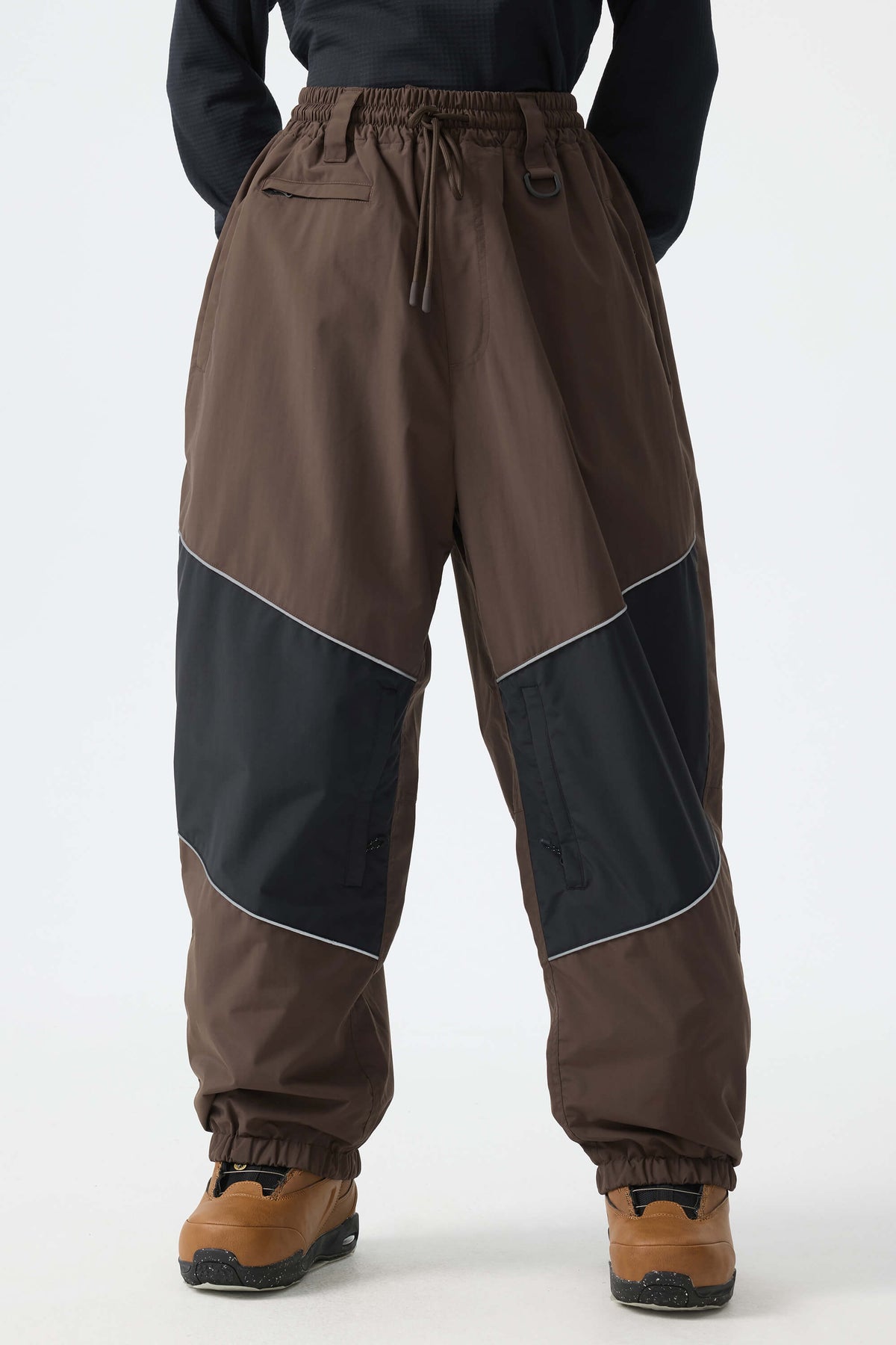 Color-Block Reflective Baggy Snow Pants – Unisex | Gsou Snow