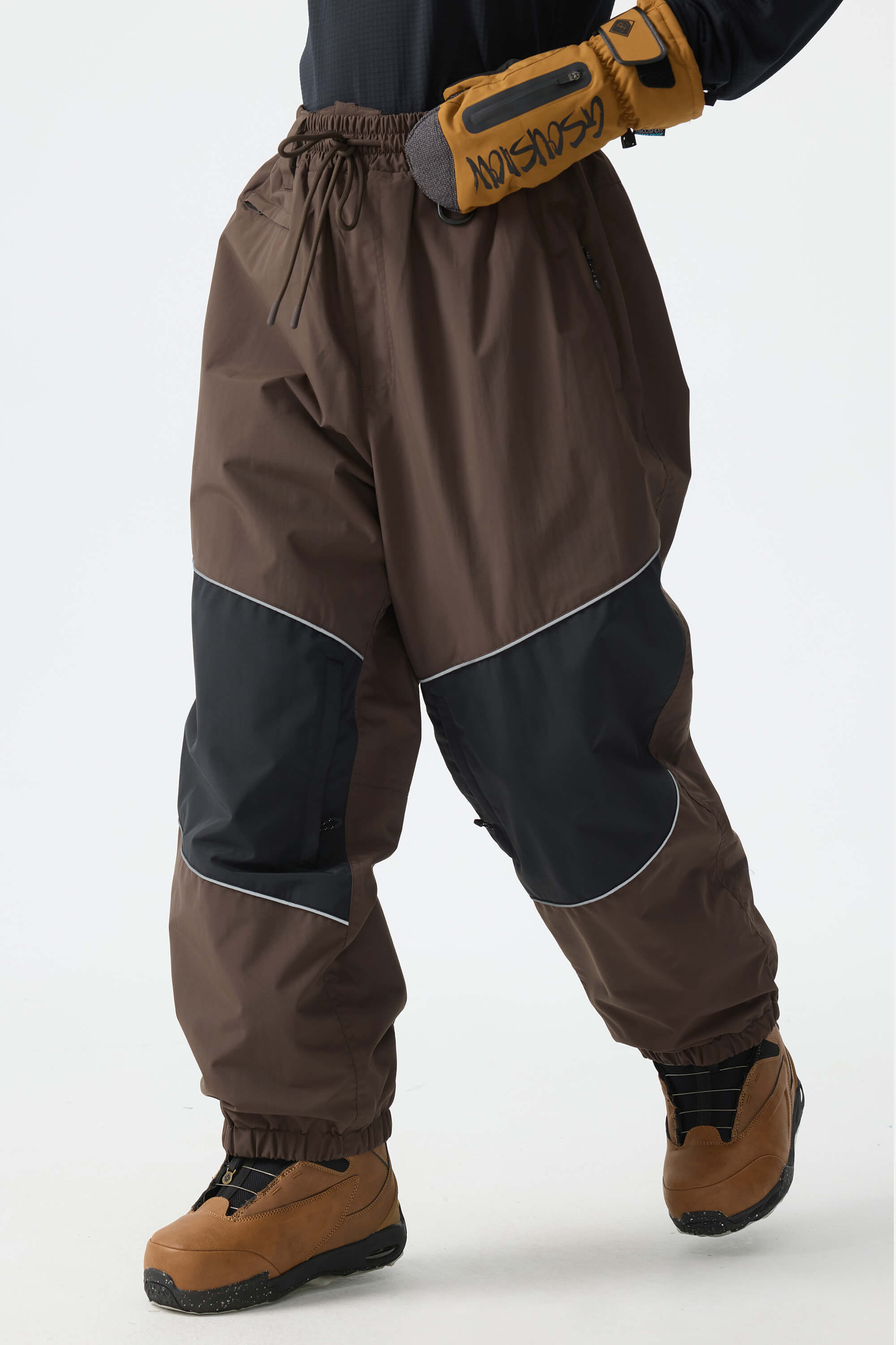 Color-Block Reflective Baggy Snow Pants – Unisex | Gsou Snow