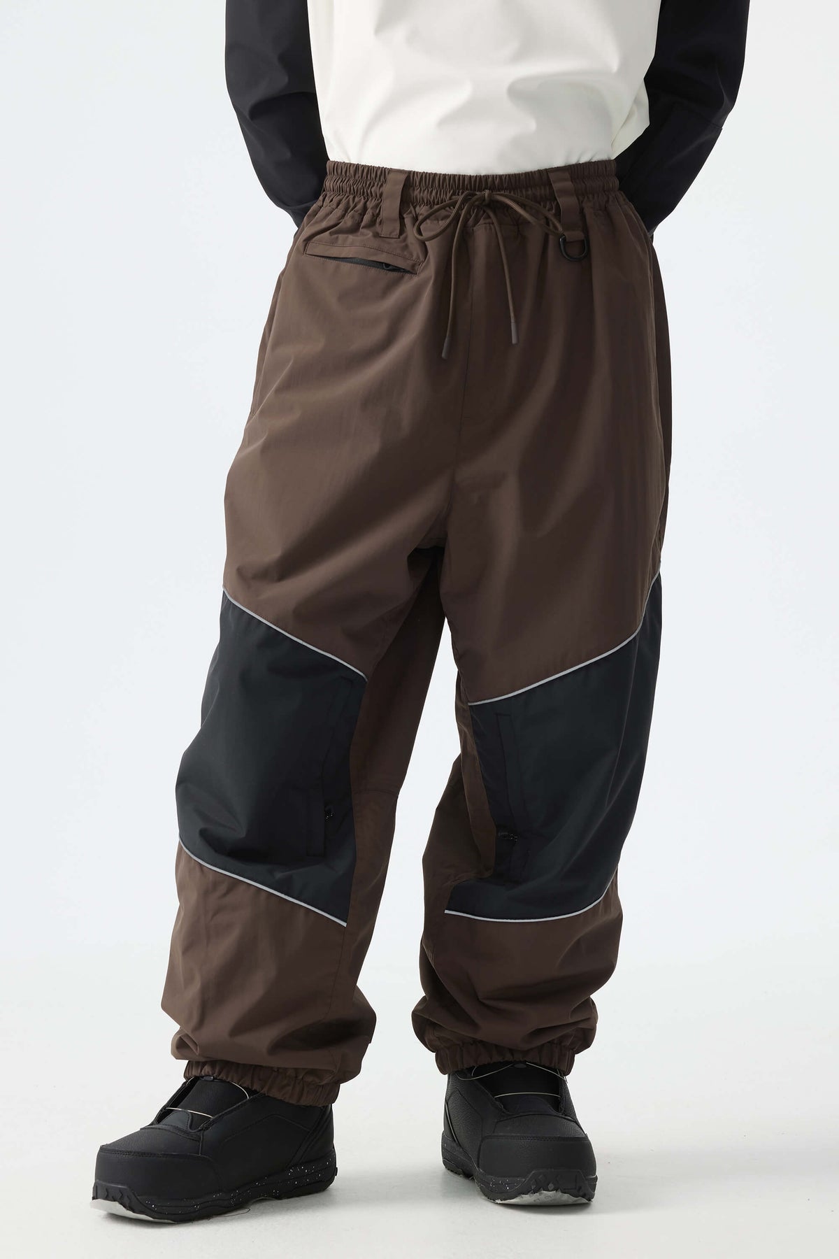 Color-Block Reflective Baggy Snow Pants – Unisex | Gsou Snow