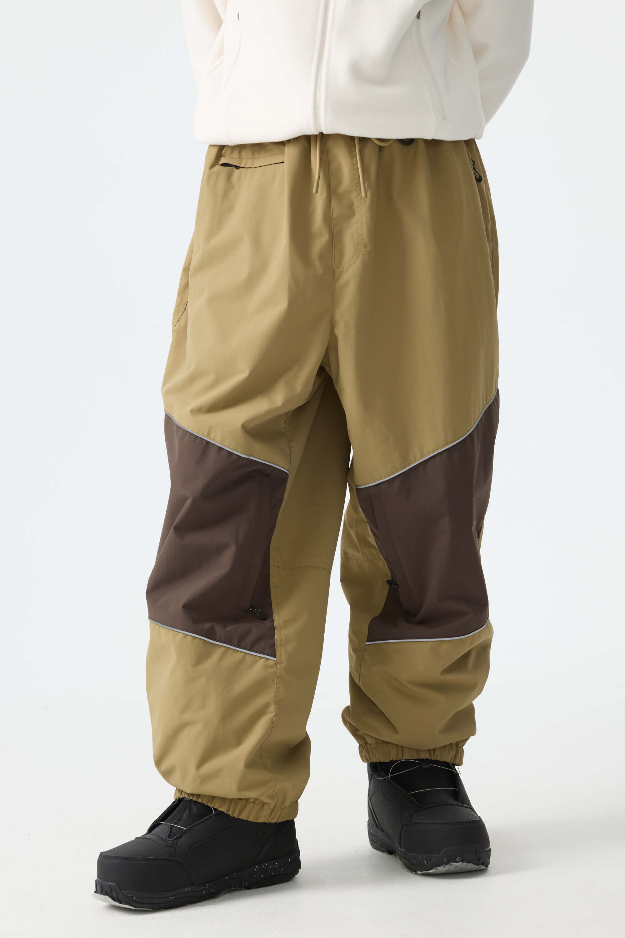 Color-Block Reflective Baggy Snow Pants – Unisex | Gsou Snow