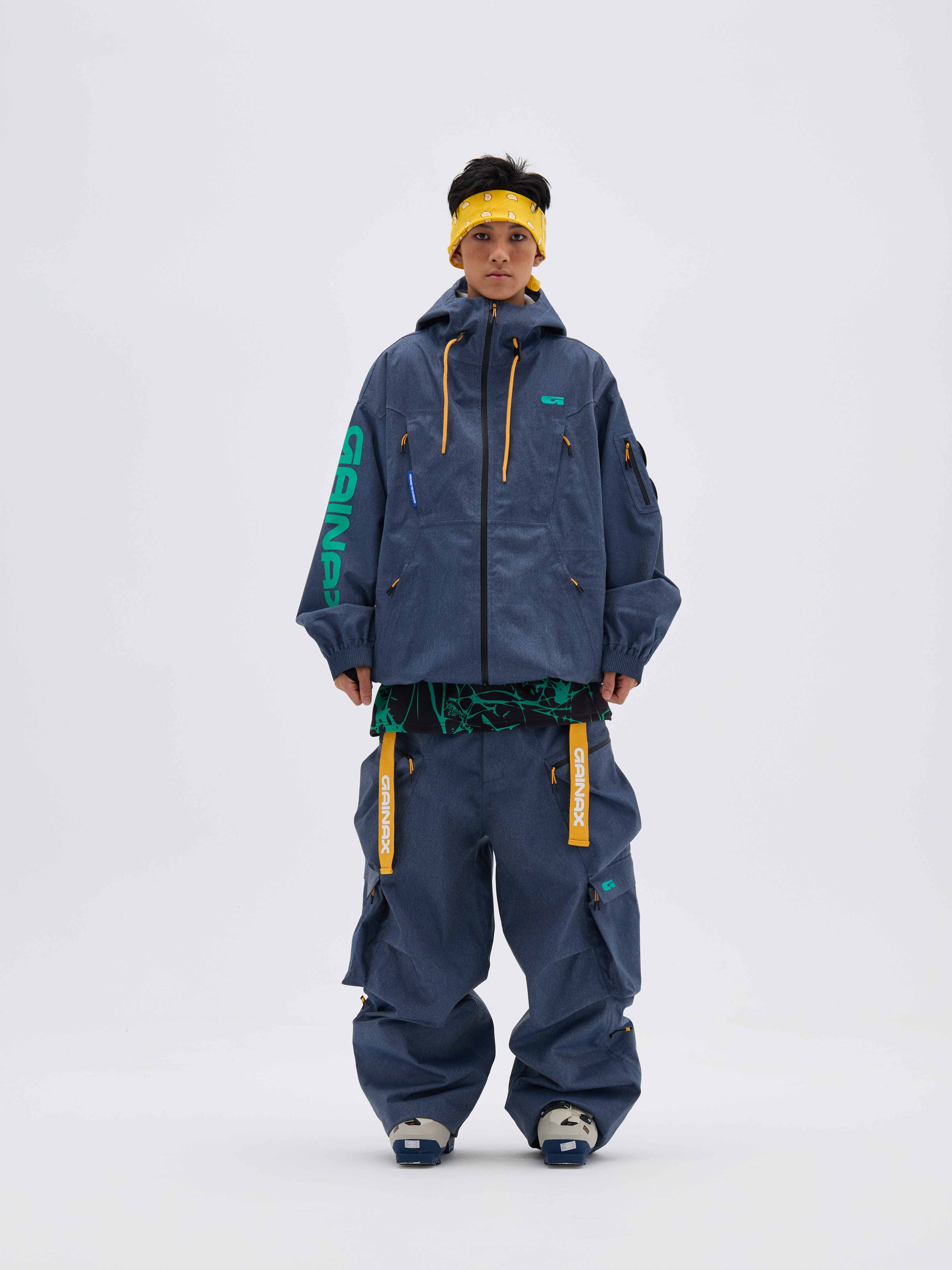 REBEL 3L Waterproof Freeride Ski Jacket Blue - Unisex | GAINAX