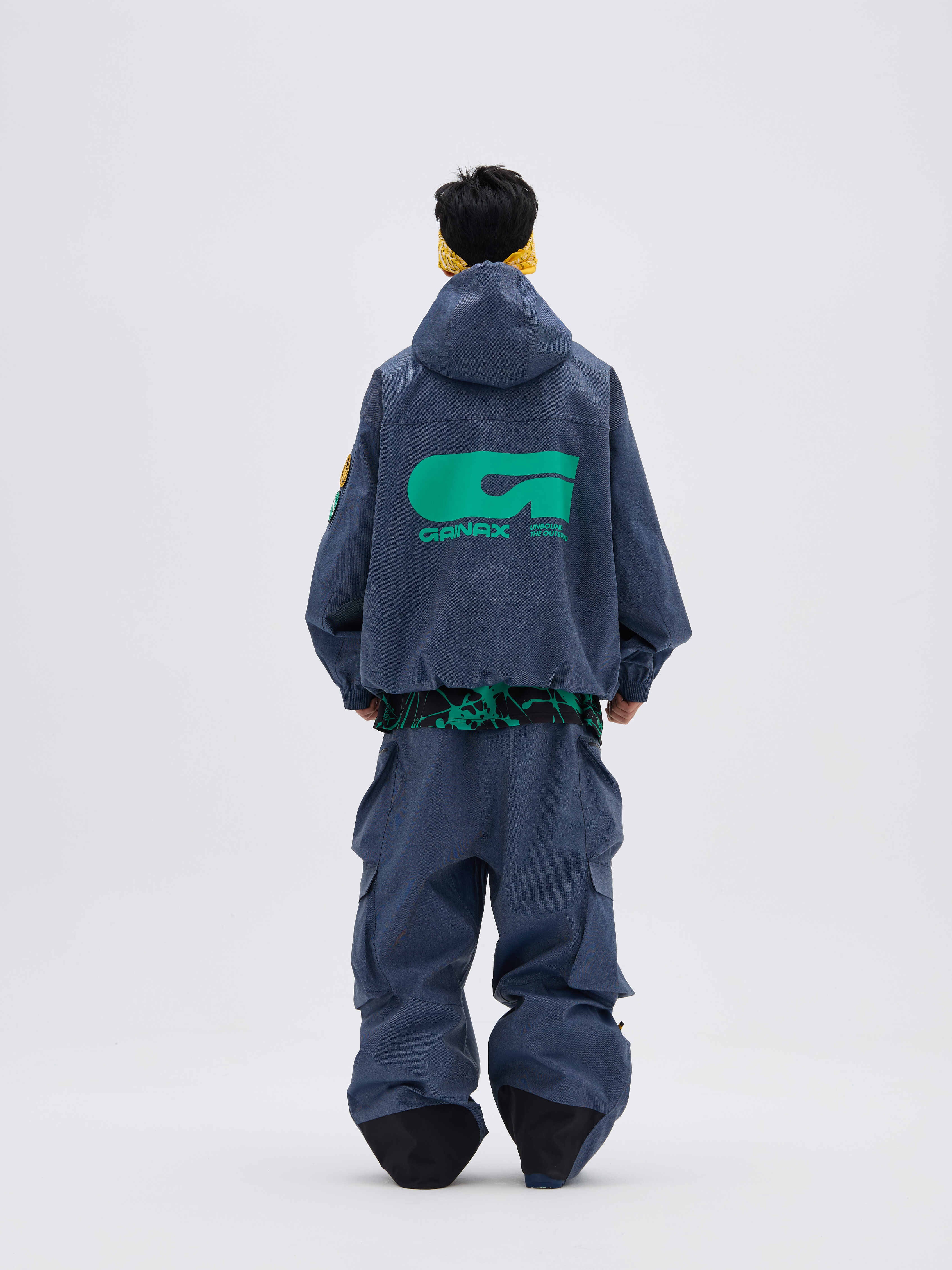 REBEL 3L Waterproof Freeride Ski Jacket Blue - Unisex | GAINAX