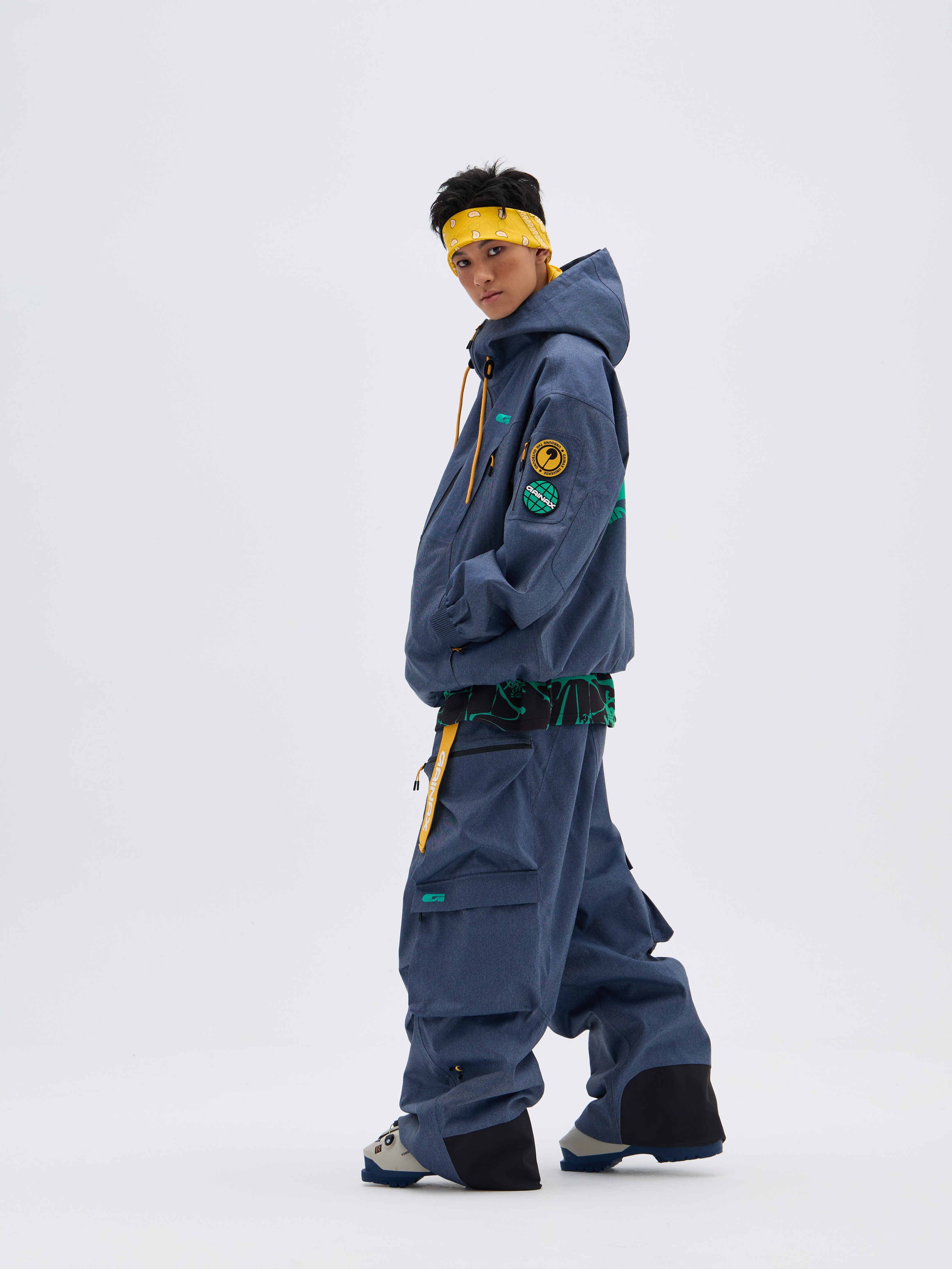 REBEL 3L Waterproof Freeride Ski Jacket Blue - Unisex | GAINAX