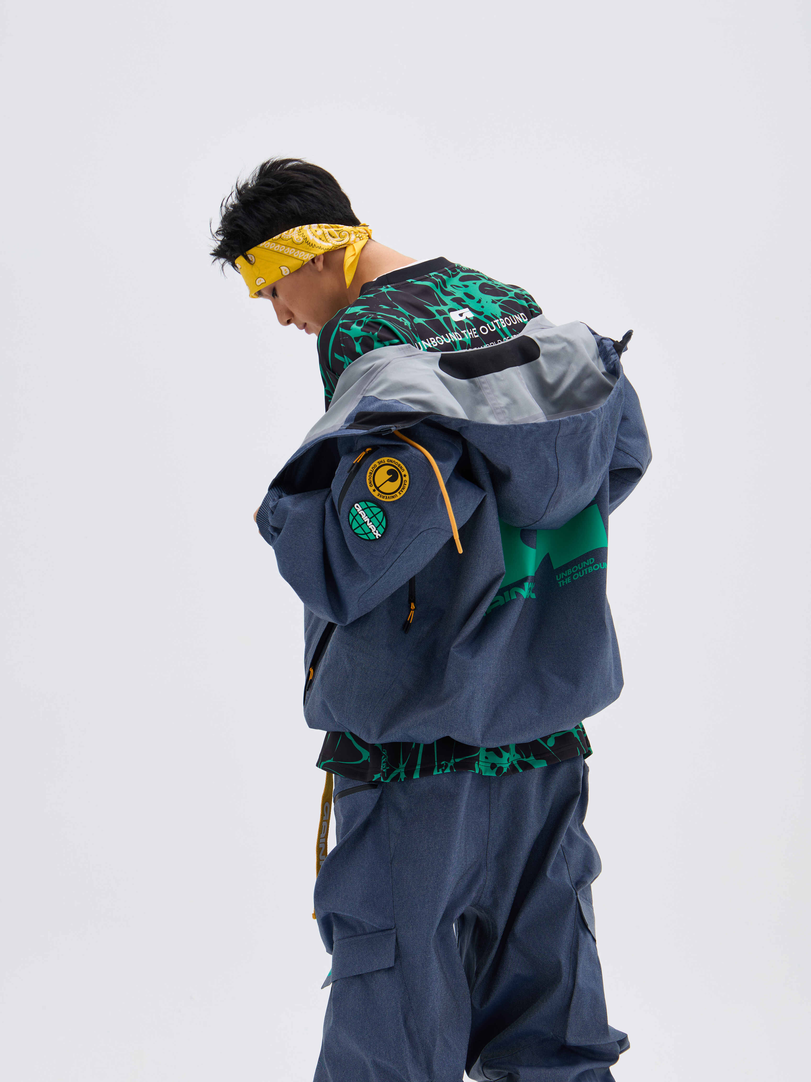 REBEL 3L Waterproof Freeride Ski Jacket Blue - Unisex | GAINAX