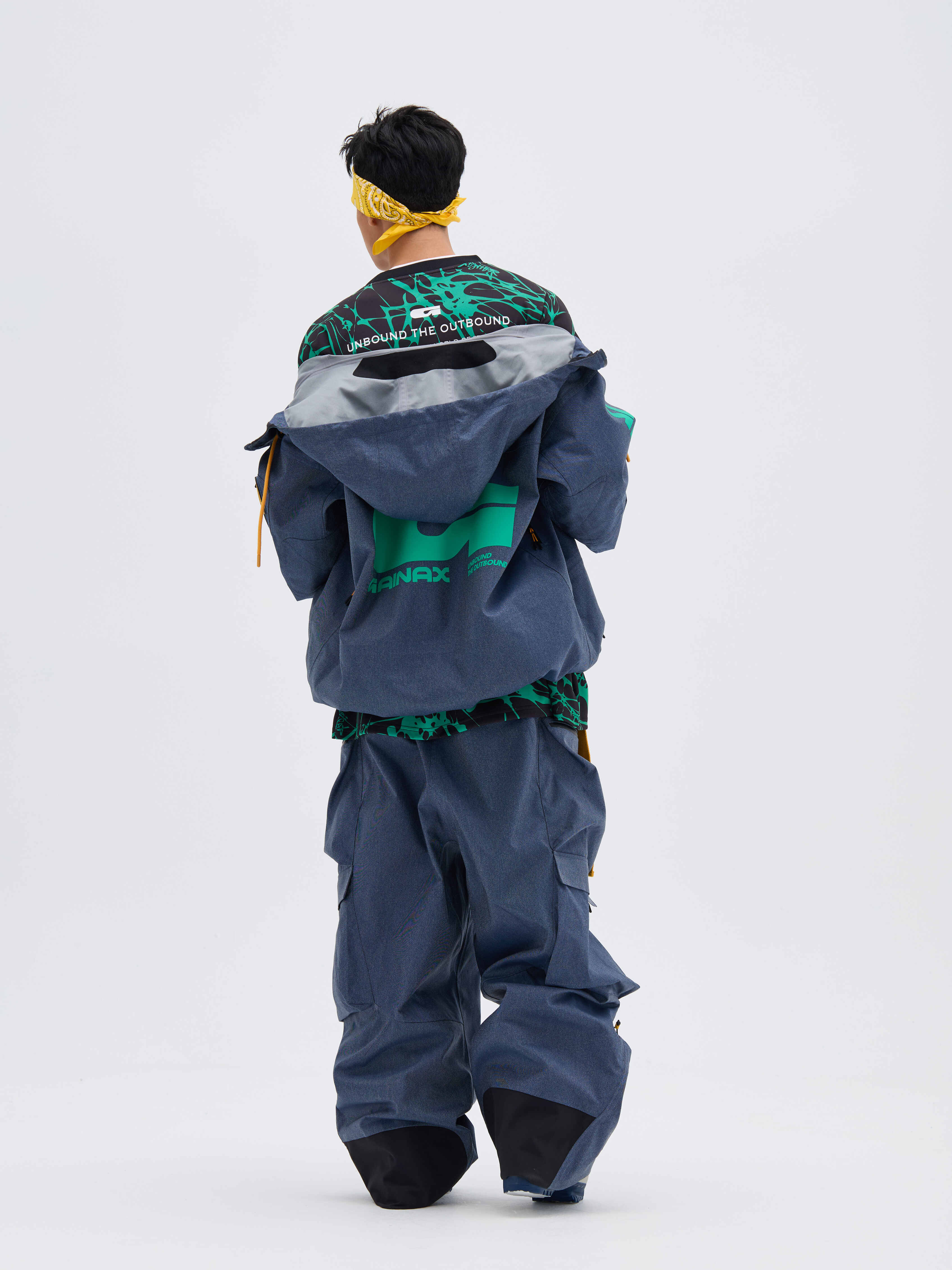 REBEL 3L Waterproof Freeride Ski Jacket Blue - Unisex | GAINAX