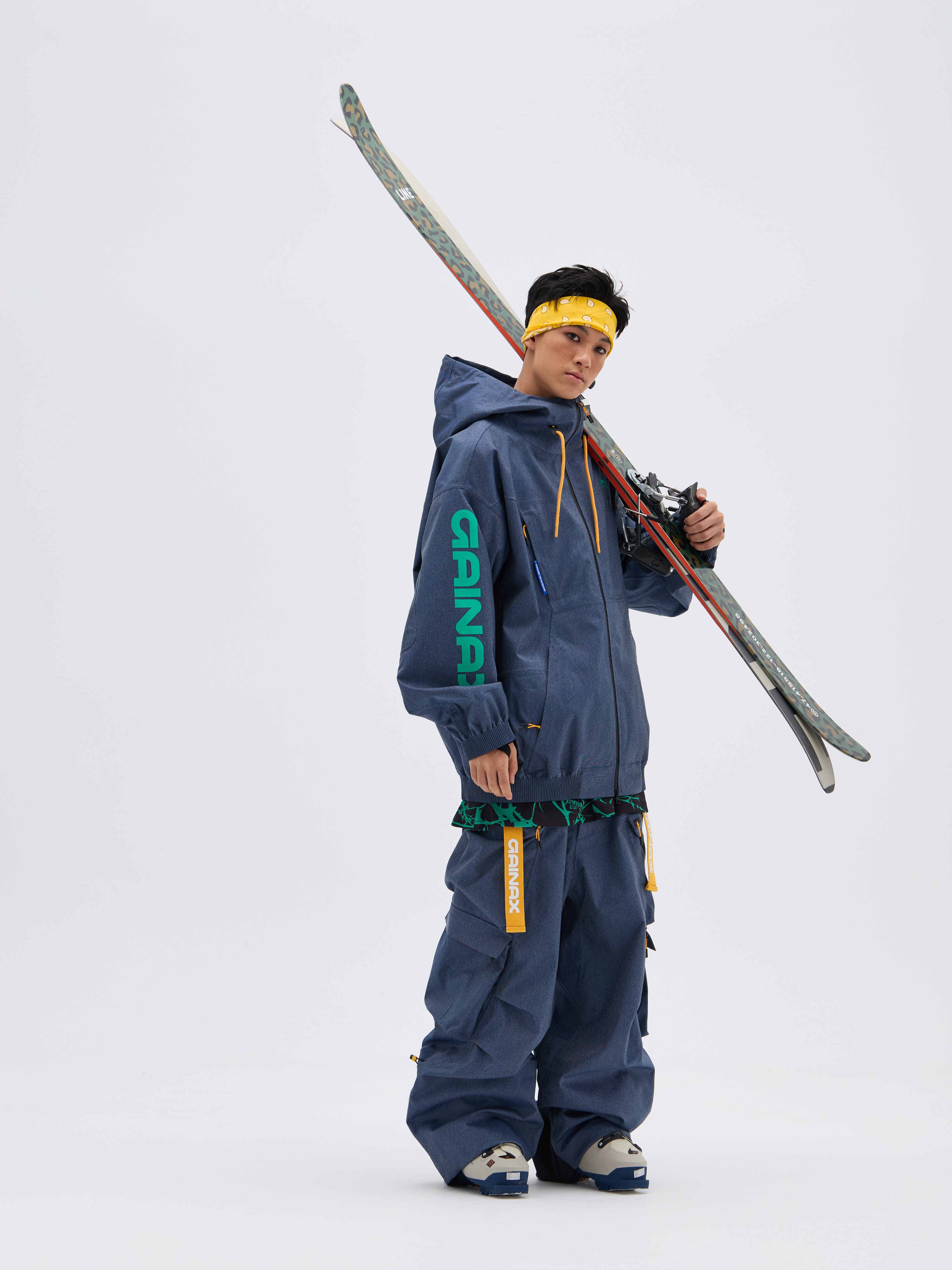 REBEL 3L Waterproof Freeride Ski Jacket Blue - Unisex | GAINAX