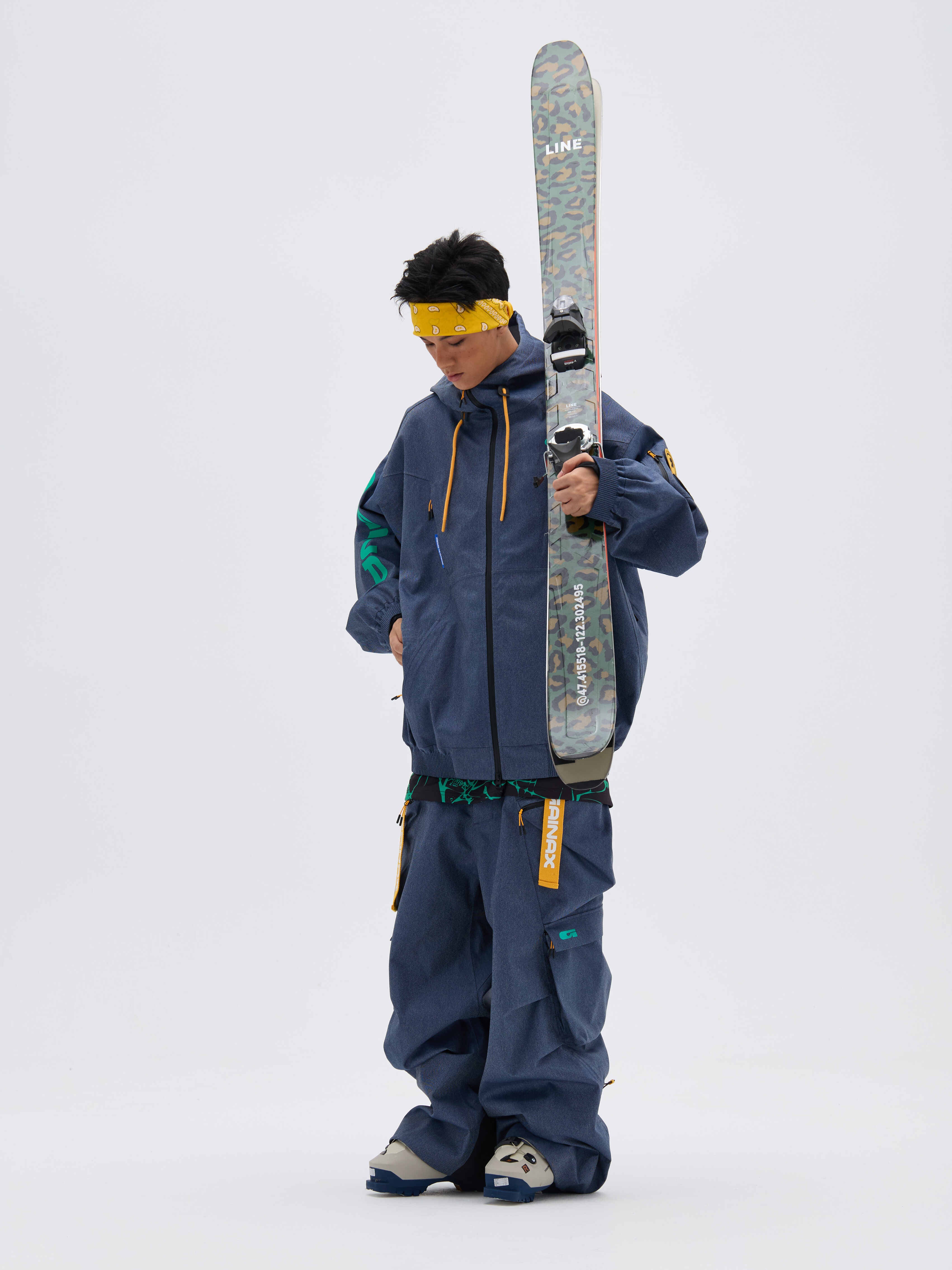 REBEL 3L Waterproof Freeride Ski Jacket Blue - Unisex | GAINAX