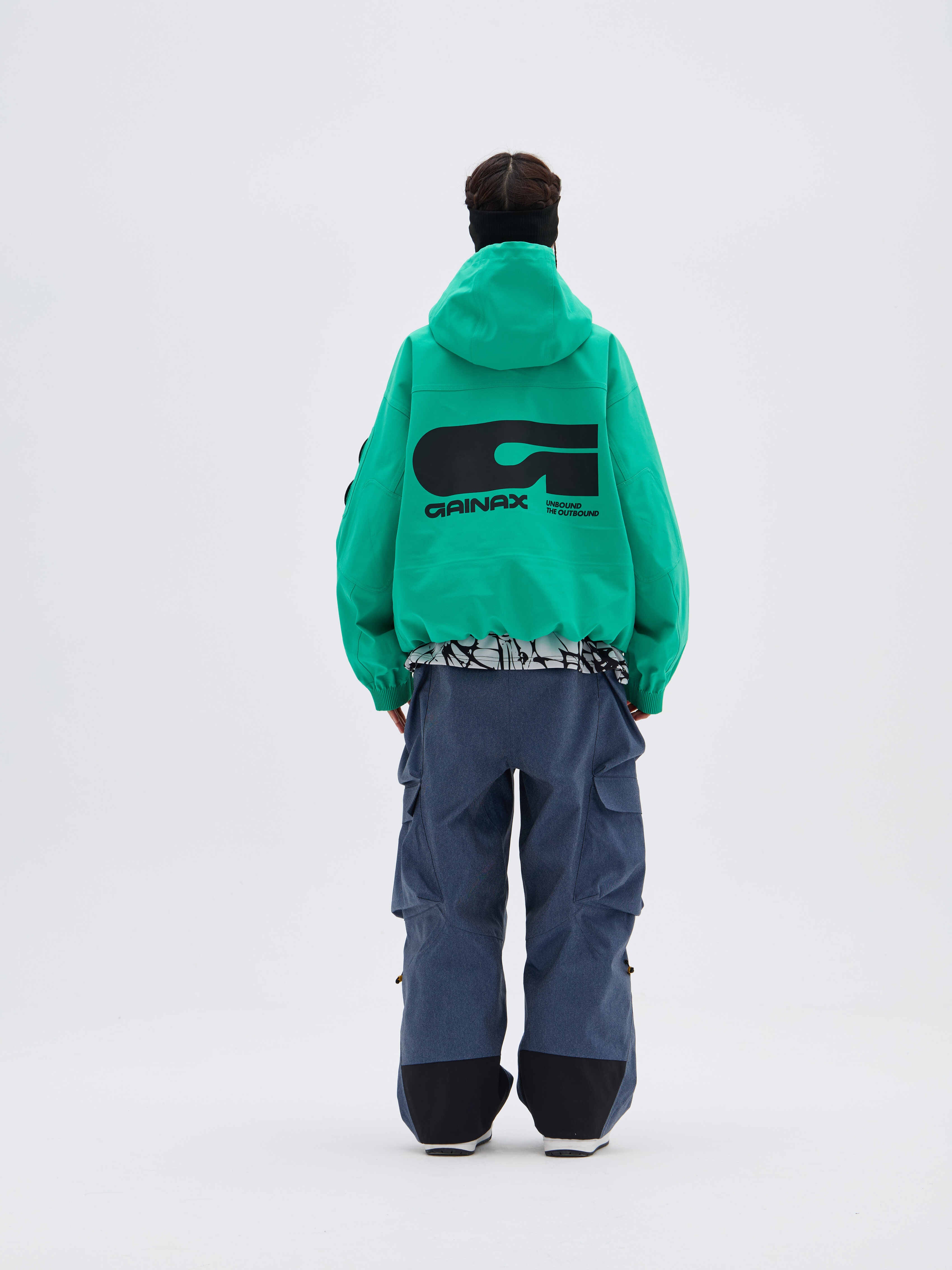 REBEL 3L Waterproof Freeride Ski Jacket  Green - Unisex | GAINAX