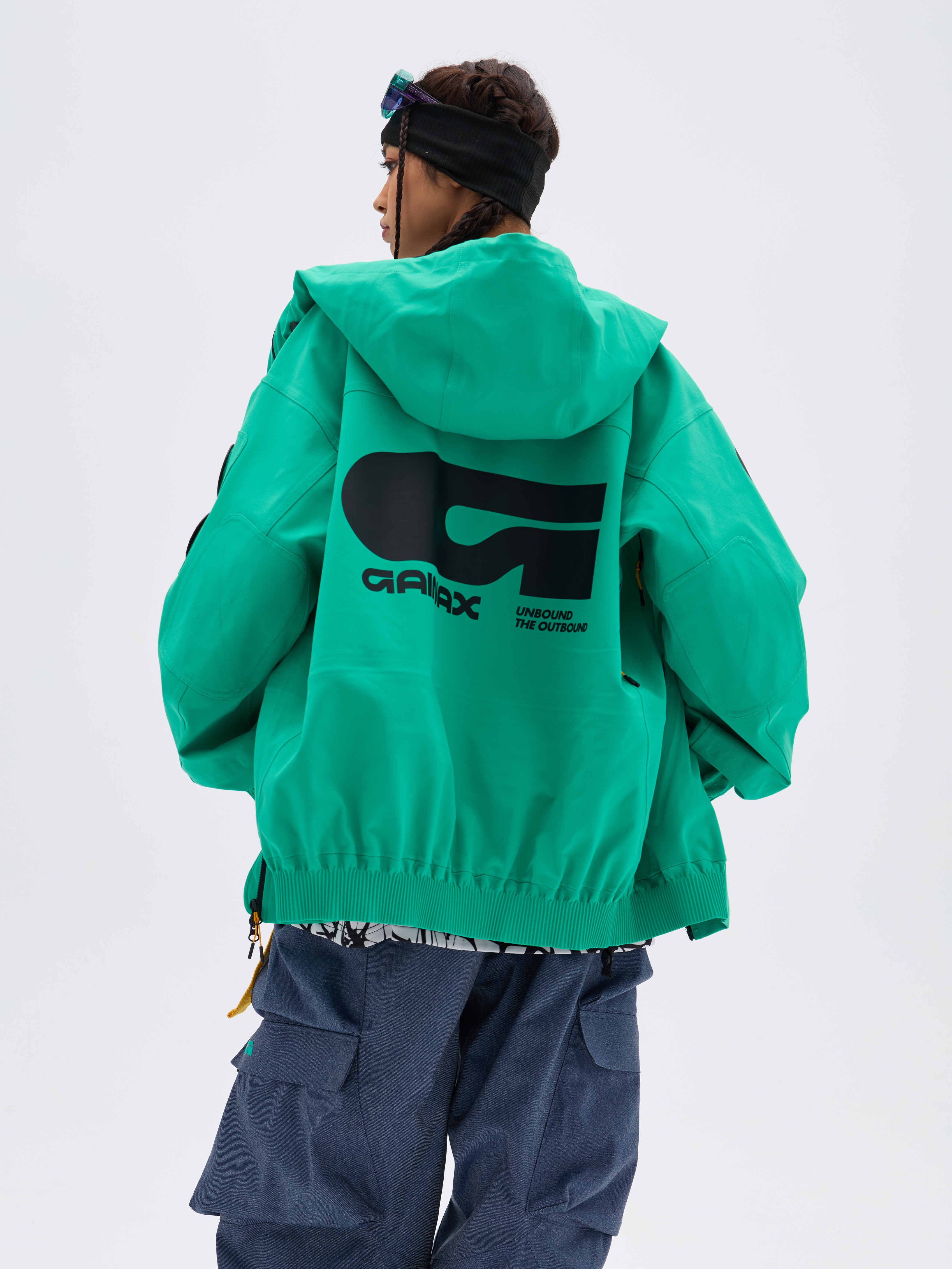 REBEL 3L Waterproof Freeride Ski Jacket  Green - Unisex | GAINAX