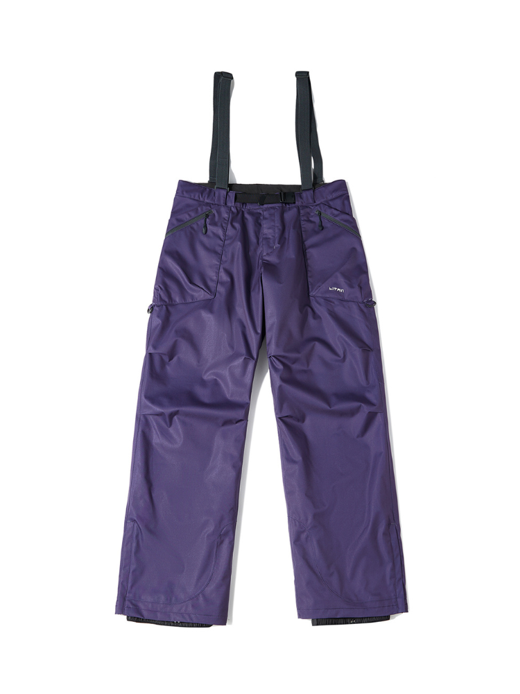 LITAN Alpine Teflon Suspender Purple Pants - Unisex
