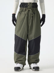Color-Block Reflective Baggy Snow Pants – Unisex | Gsou Snow