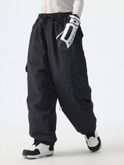 Sleek Sport Utility Hidden Cargo Pockets Baggy Snow Pants – Unisex | Gsou Snow