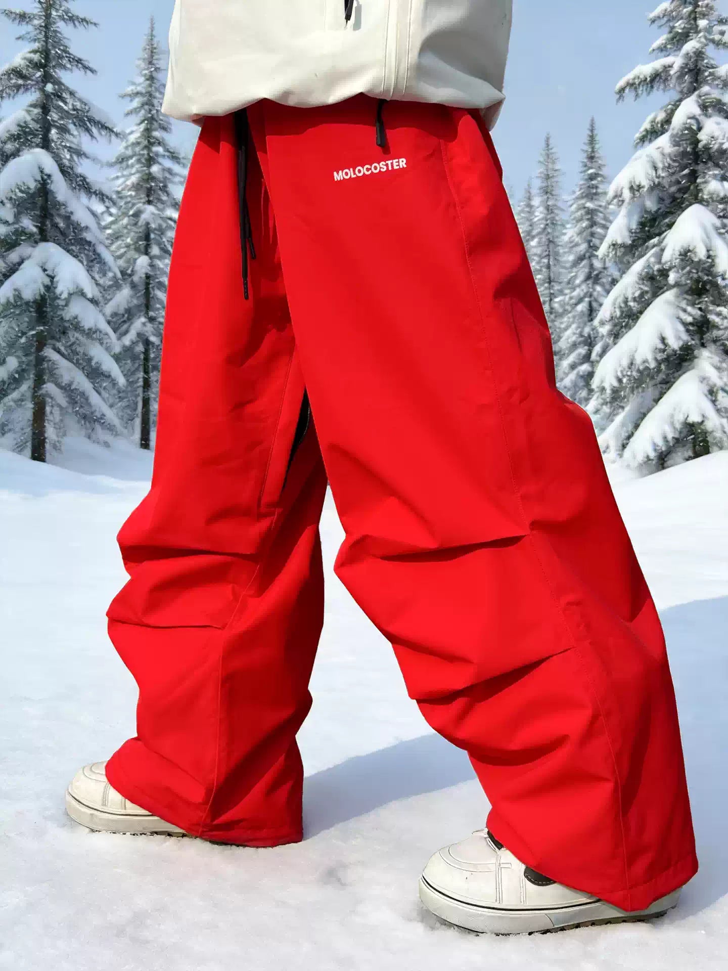 3L Fleece-Lined Baggy Snow Pants – Unisex | Molocoster