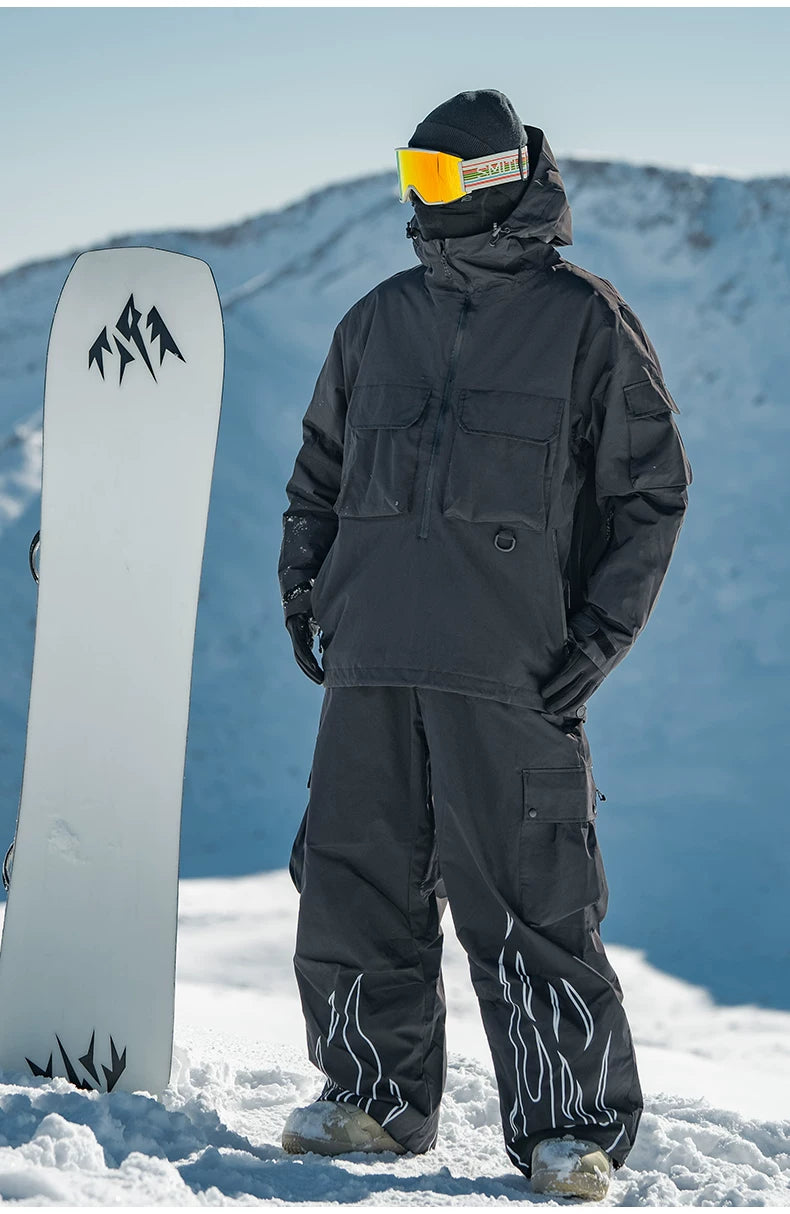 Techwear Half-Zip Insulated Anorak Snow Jacket – Unisex | Gsou Snow
