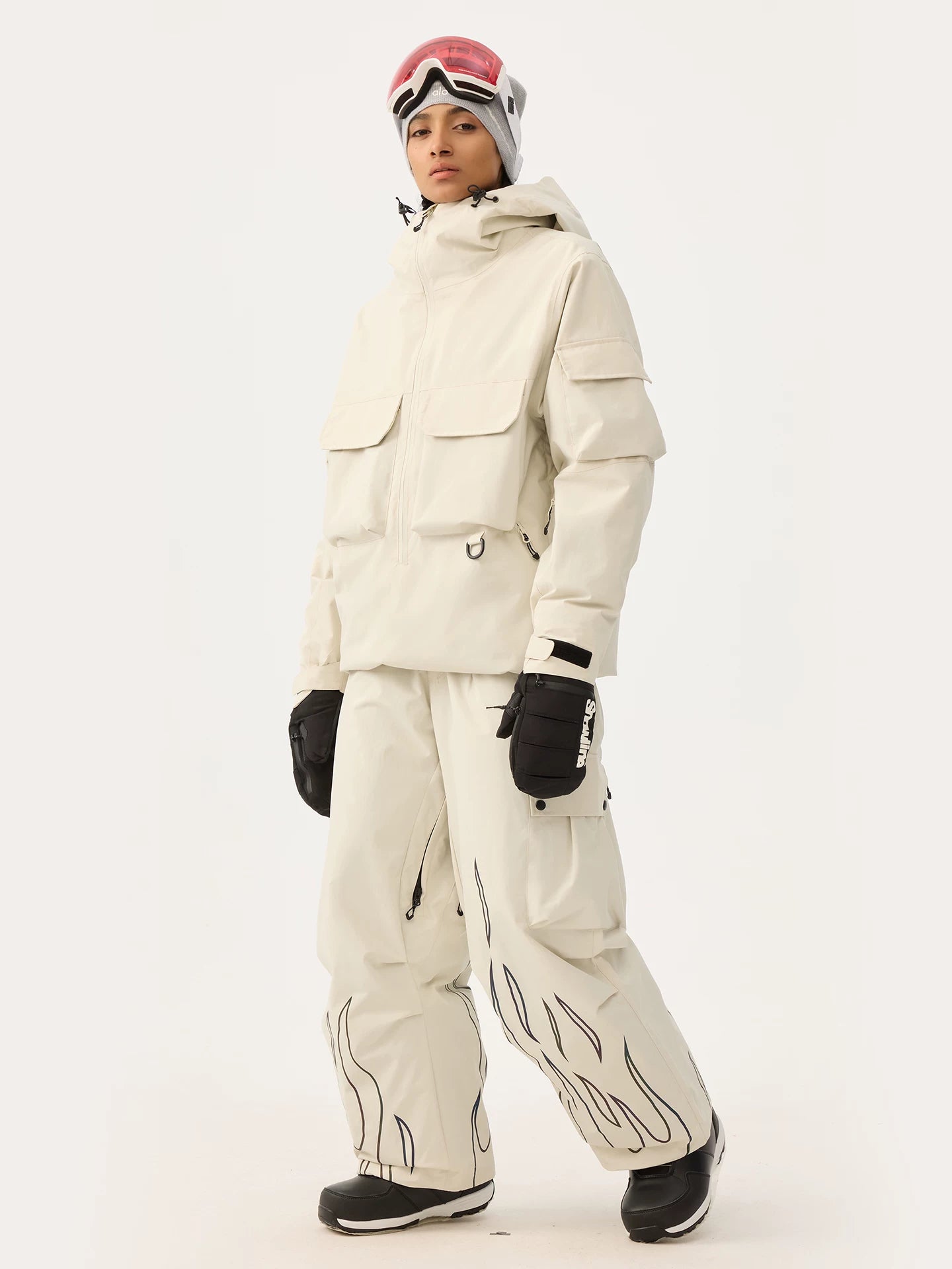 Techwear Half-Zip Insulated Anorak Snow Jacket – Unisex | Gsou Snow